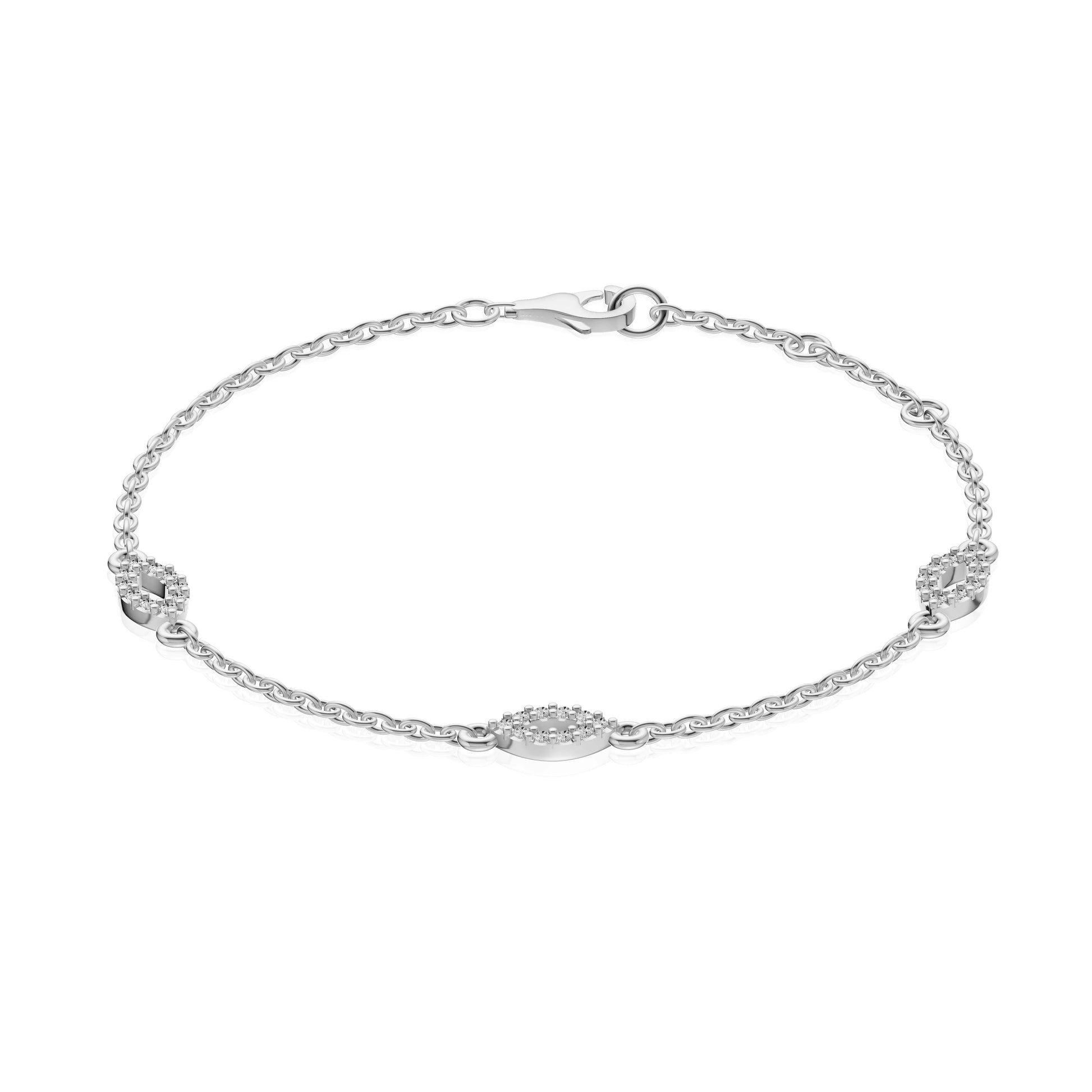 Diamond Motif Bracelet In 14K Gold