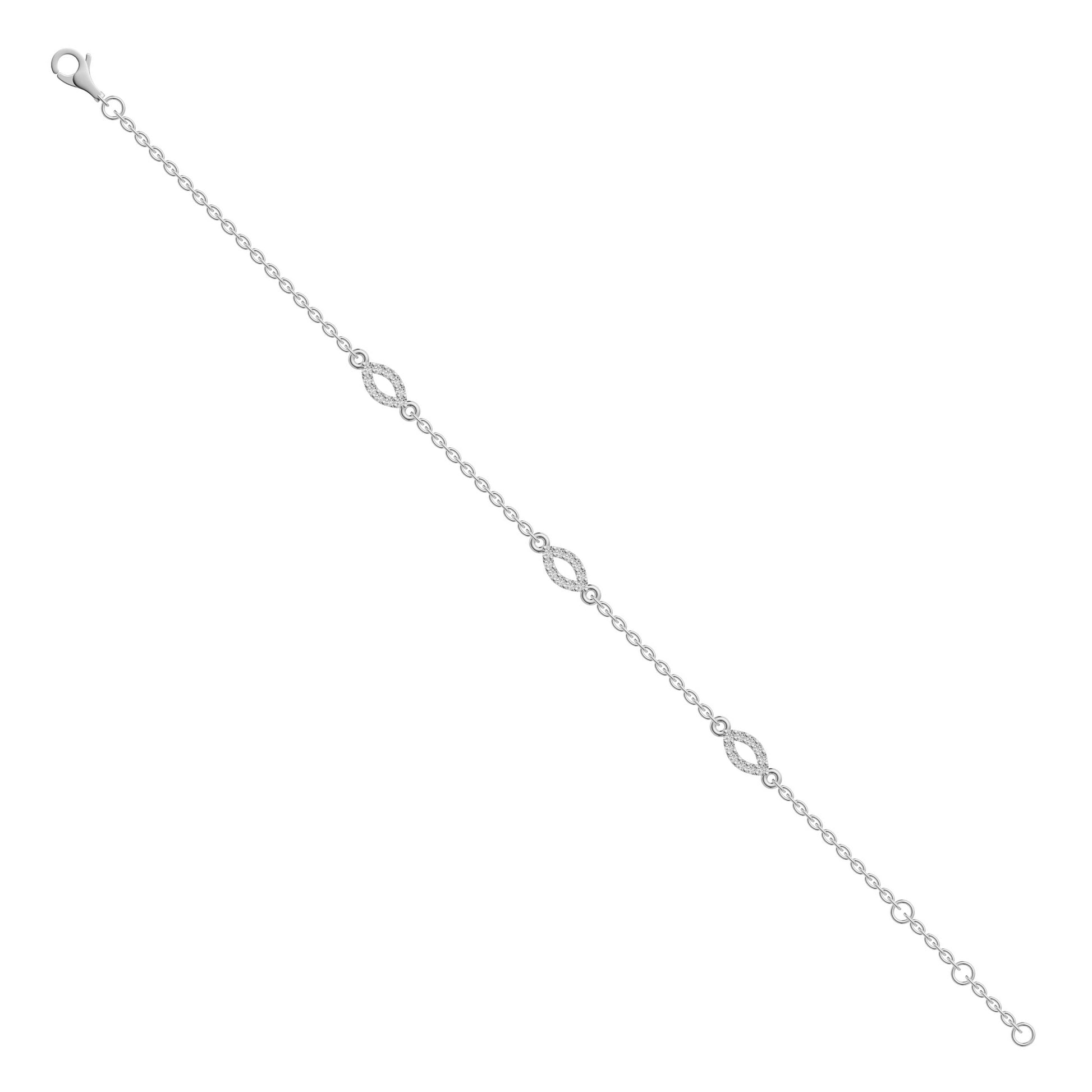 Diamond Motif Bracelet In 14K Gold