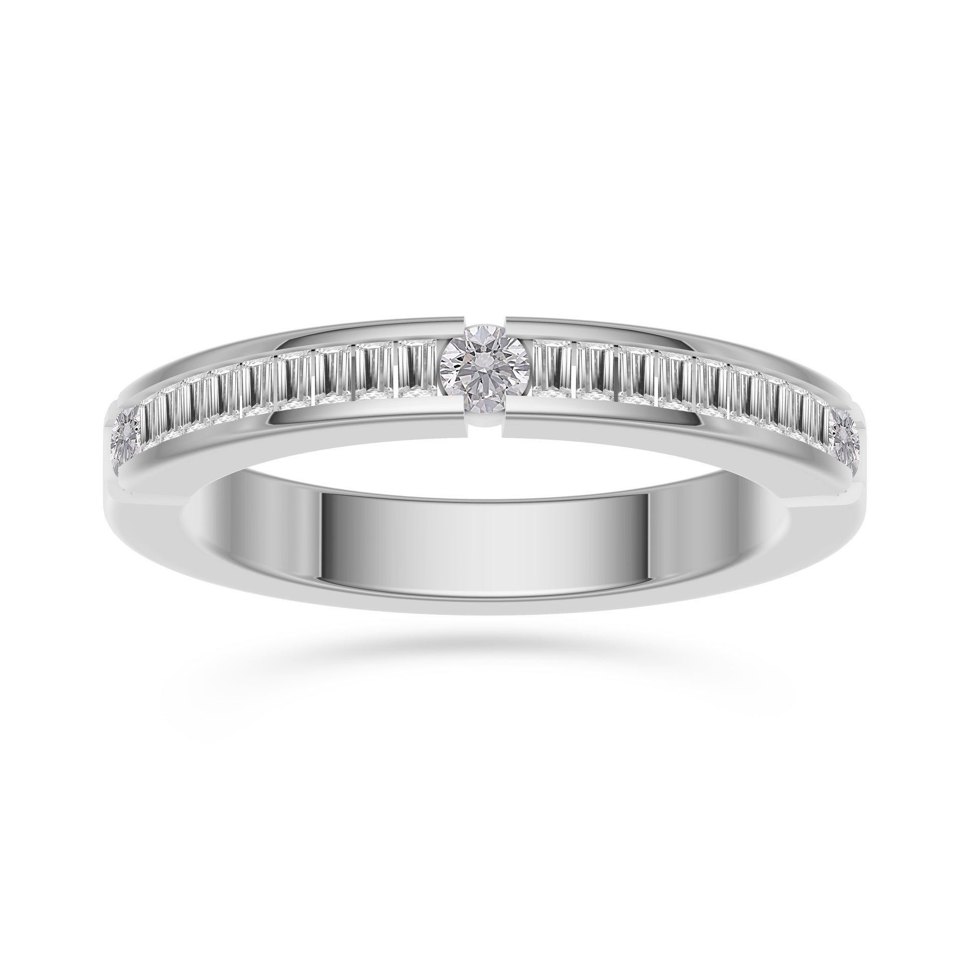 Élan Diamond Baguette Band Ring in 14K Gold
