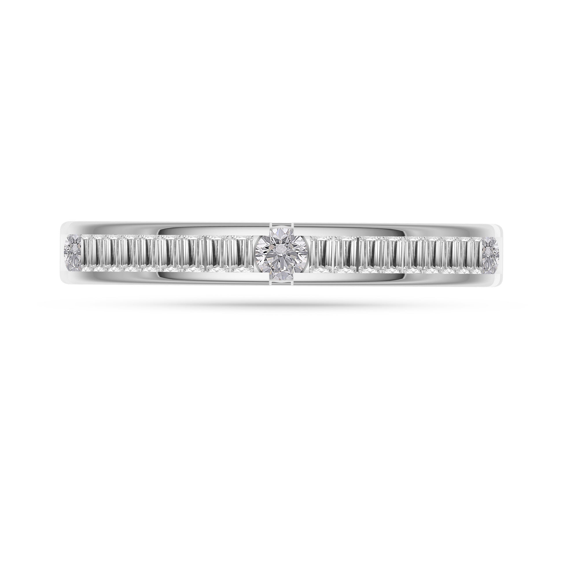 Élan Diamond Baguette Band Ring in 14K Gold