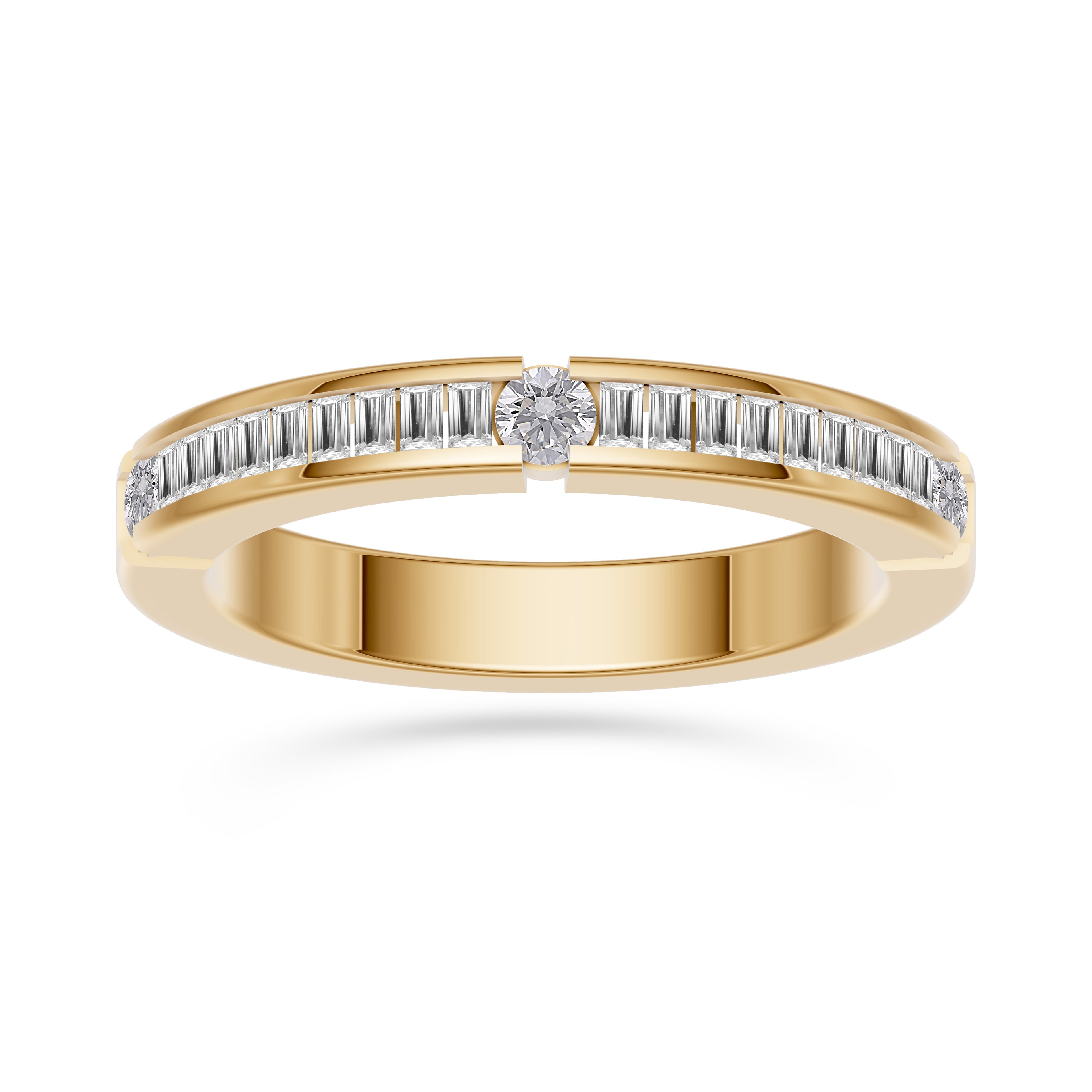 Élan Diamond Baguette Band Ring in 14K Gold