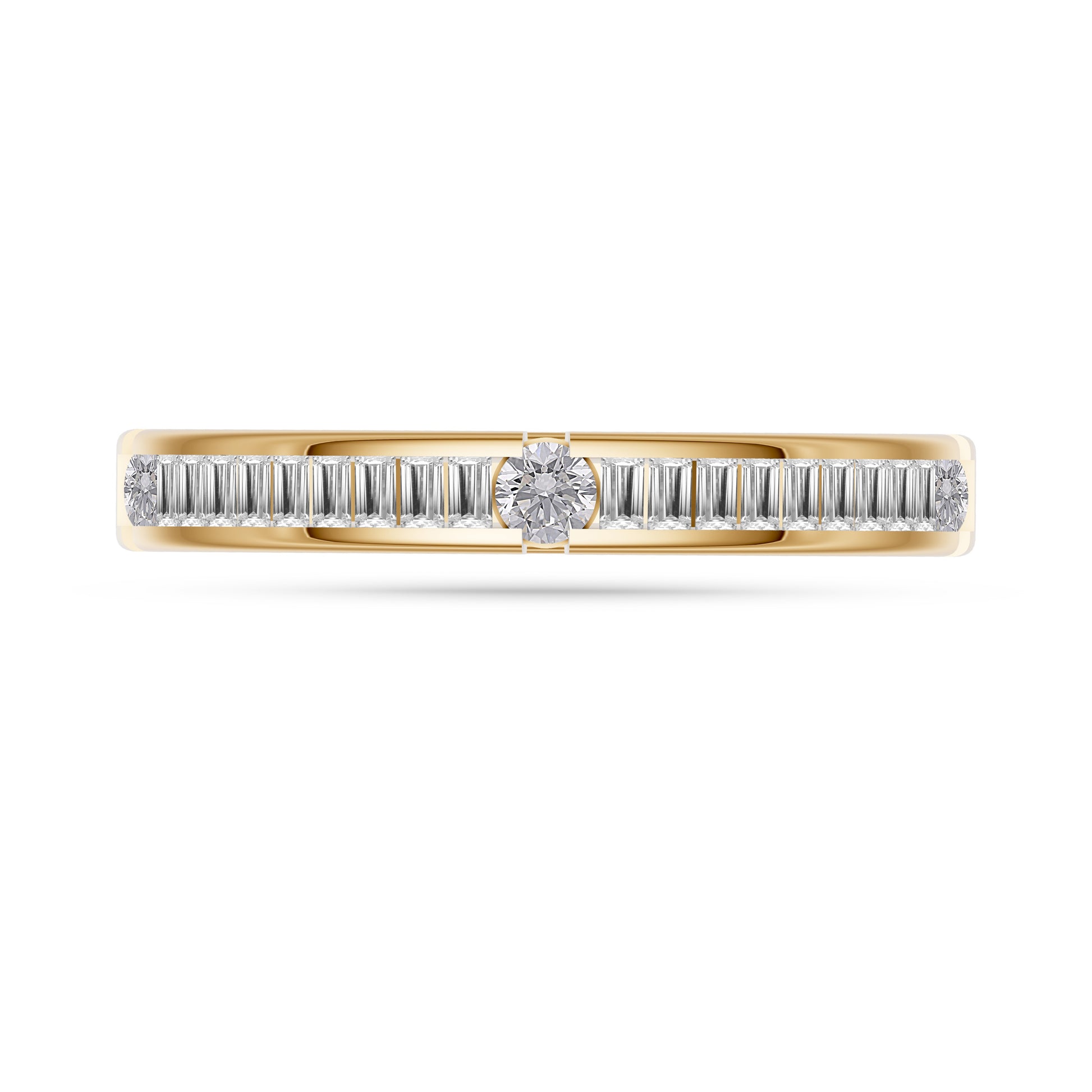 Élan Diamond Baguette Band Ring in 14K Gold