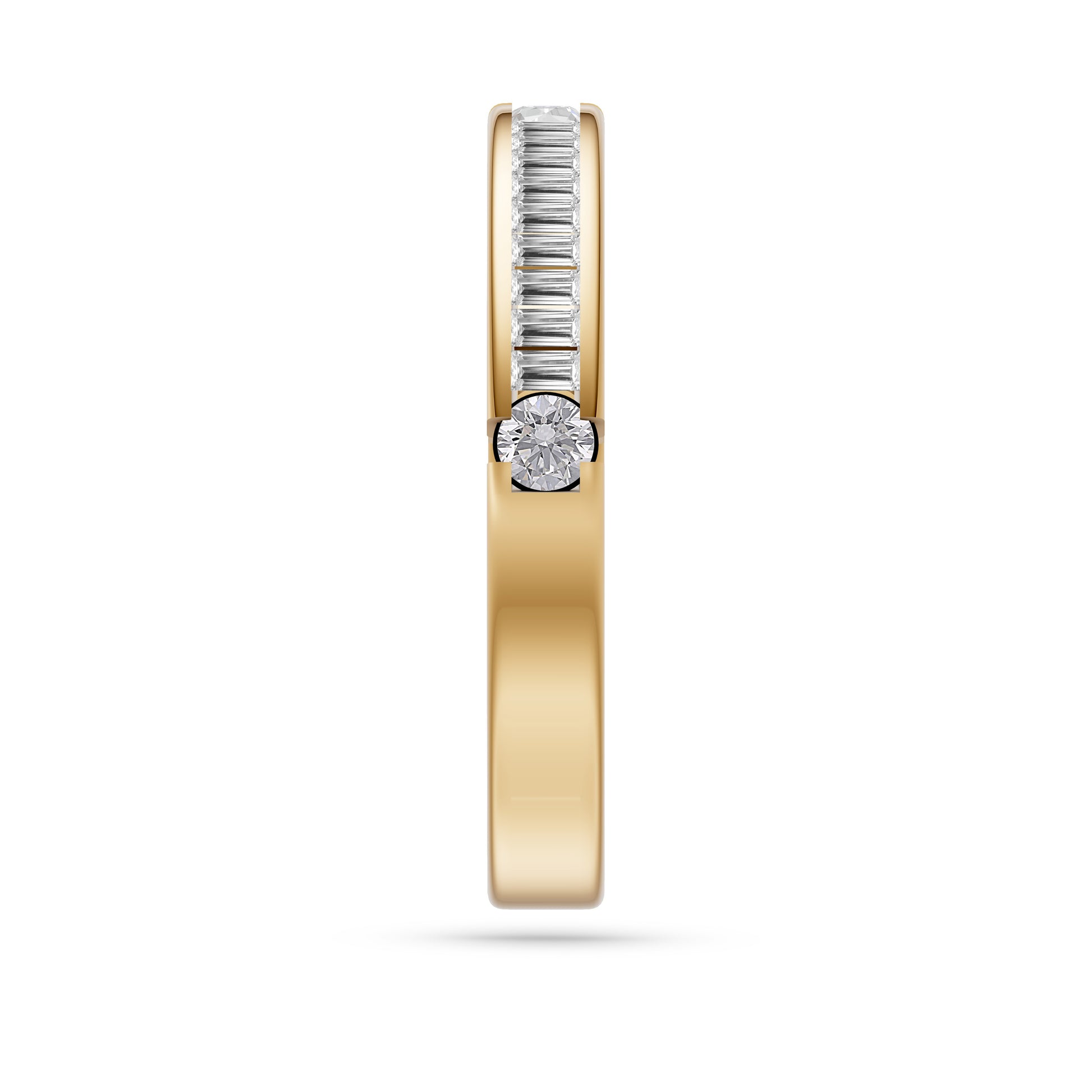 Élan Diamond Baguette Band Ring in 14K Gold