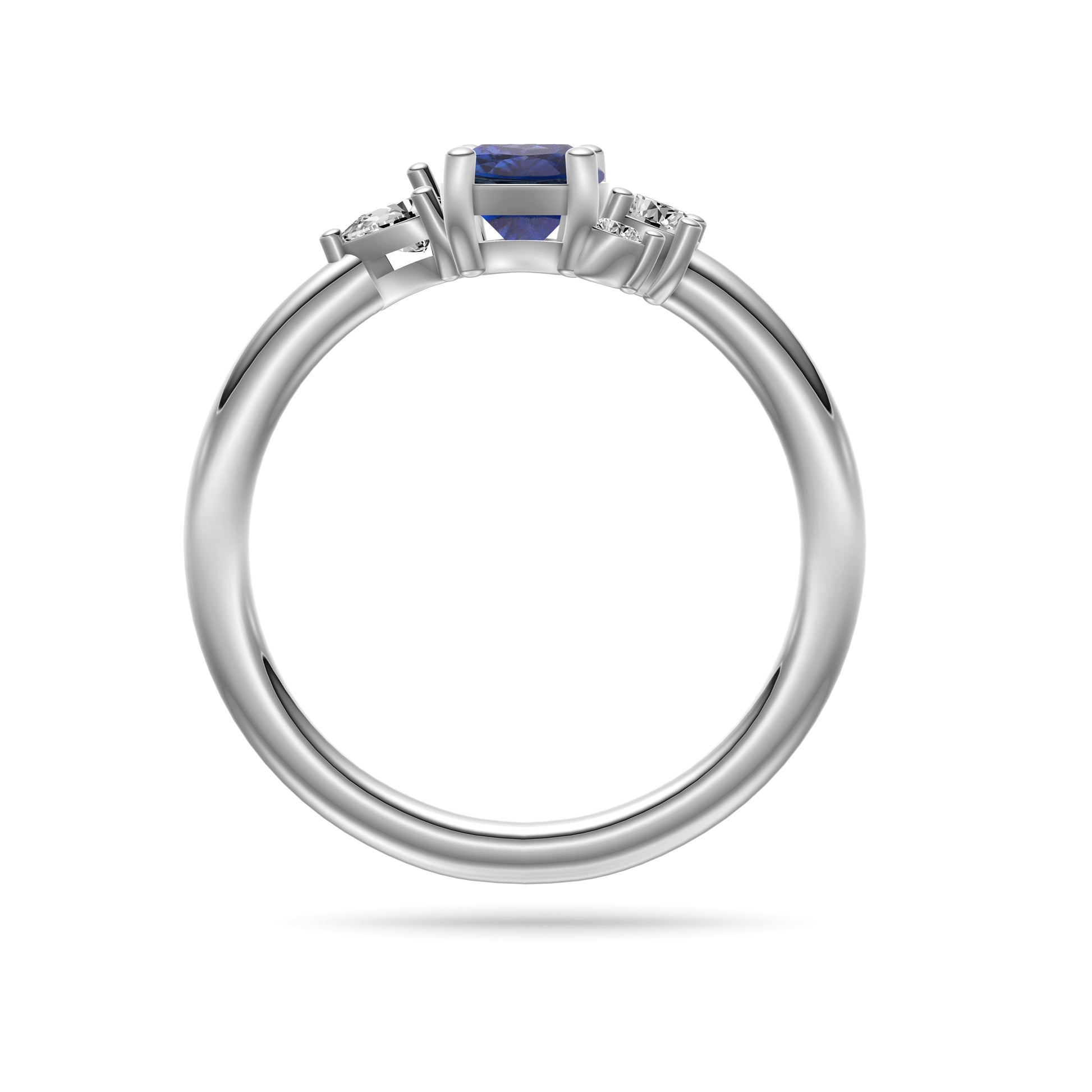 Veloura Blue Sapphire Diamond Ring In 18K Gold