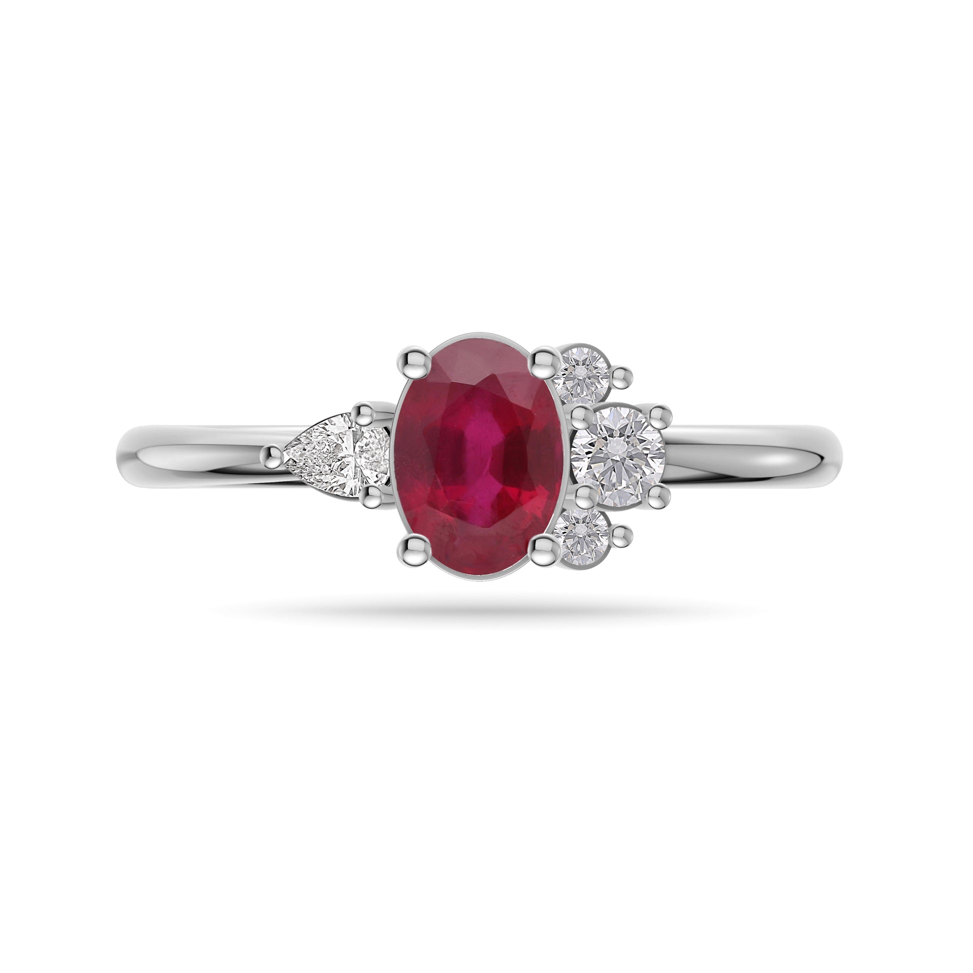 Veloura Ruby Diamond Ring In 18K Gold