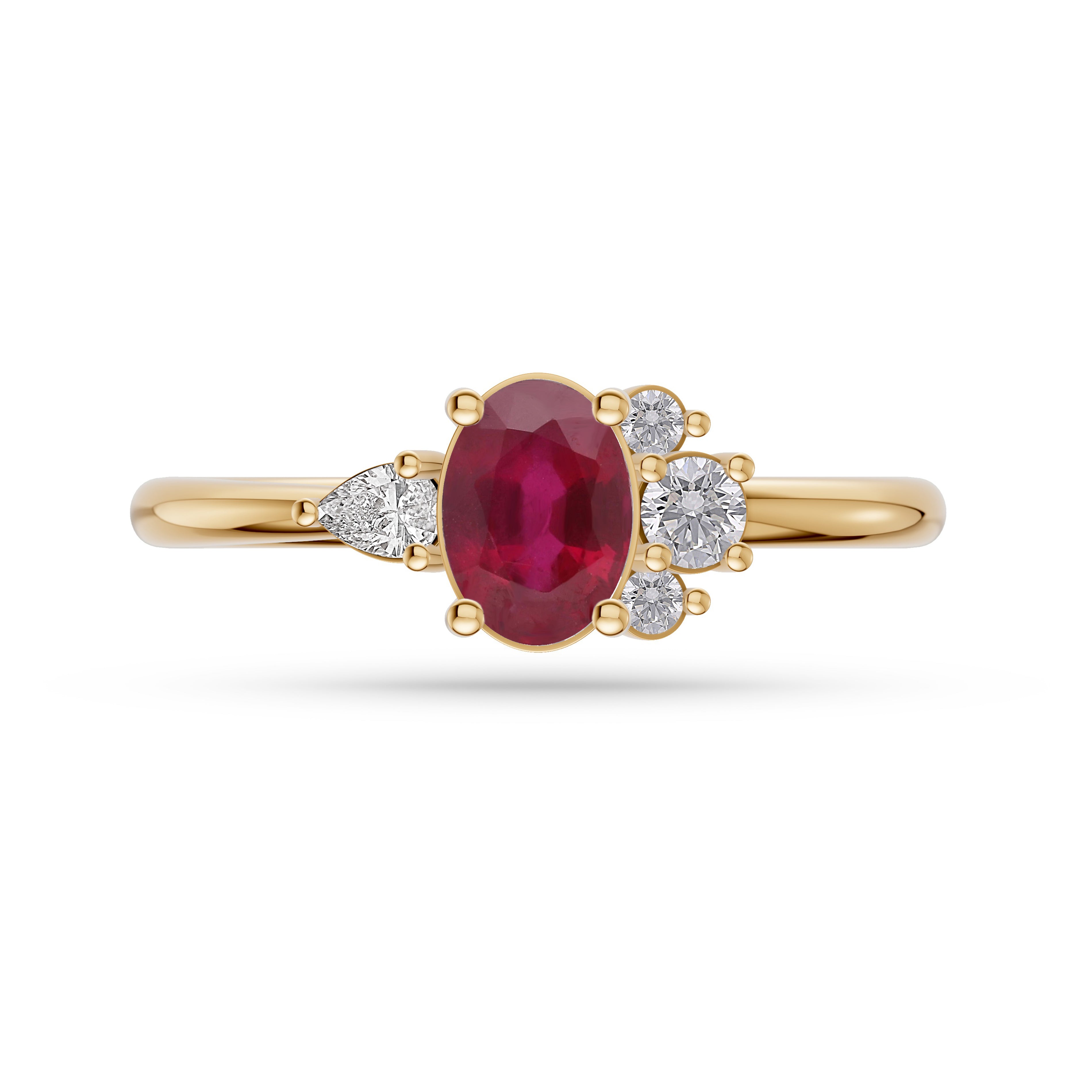 Veloura Ruby Diamond Ring In 18K Gold