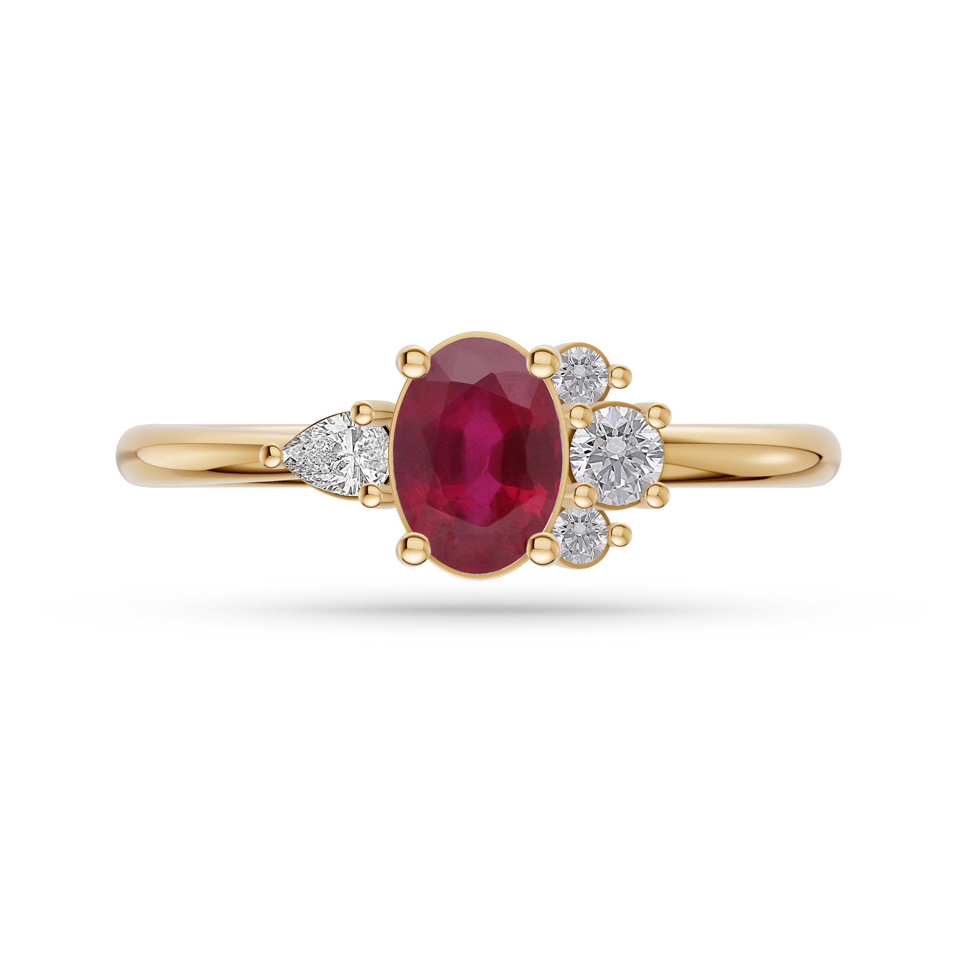 Veloura Ruby Diamond Ring In 18K Gold