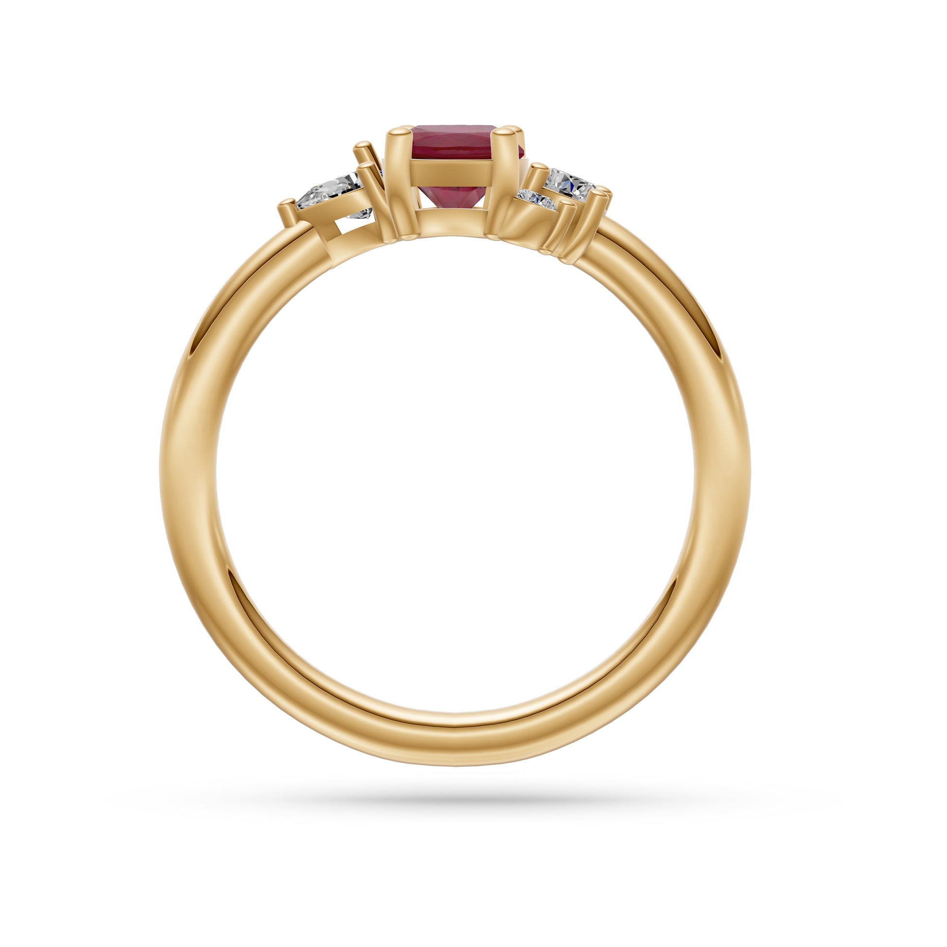 Veloura Ruby Diamond Ring In 18K Gold