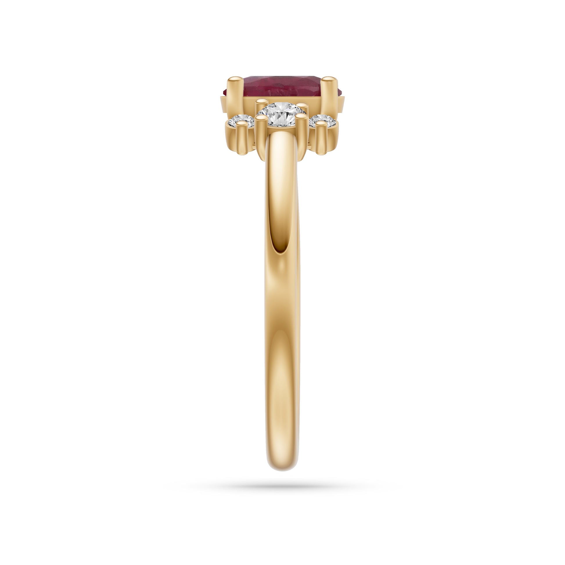 Veloura Ruby Diamond Ring In 18K Gold