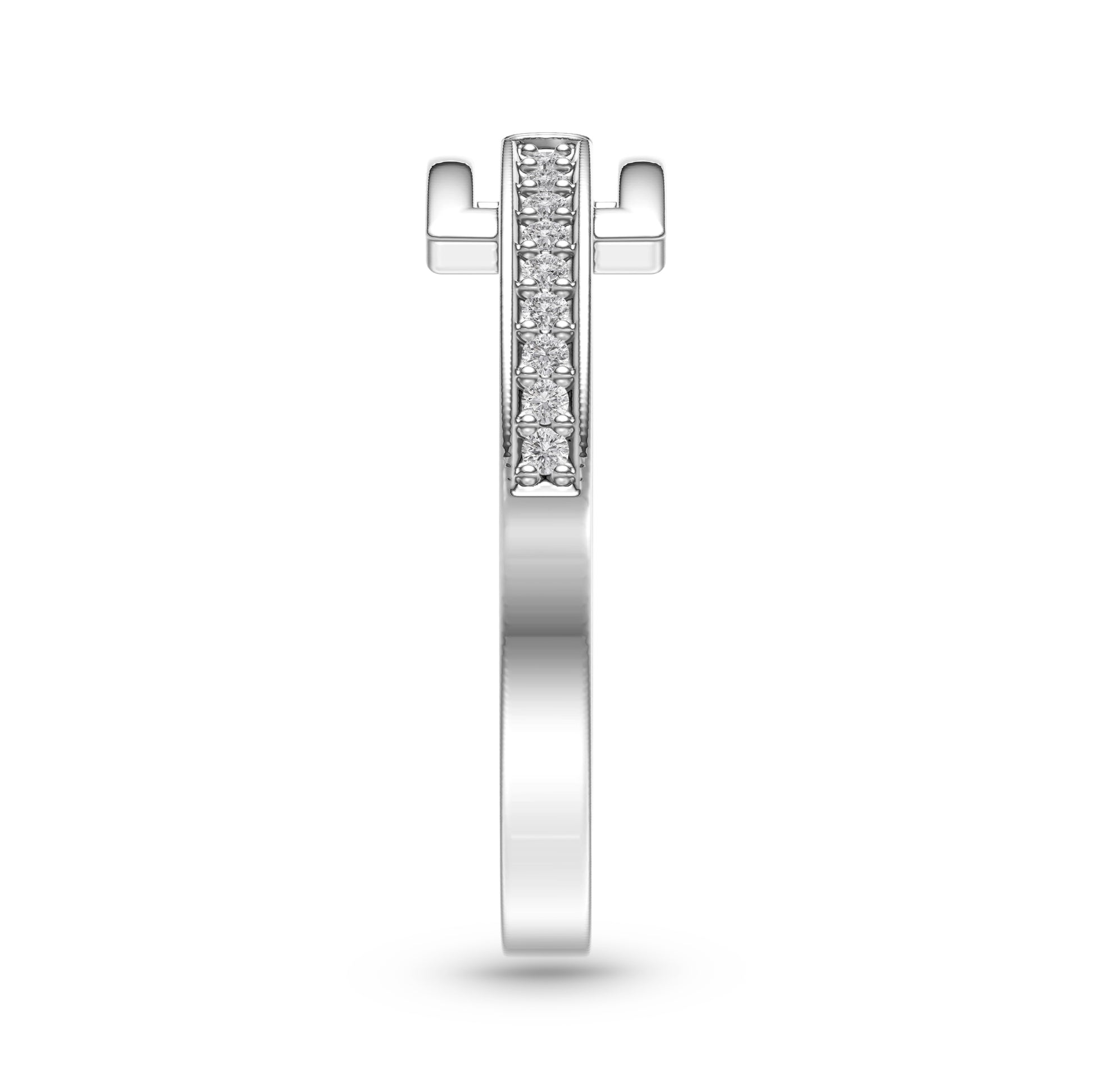 Diamond Buckle Gold Ring