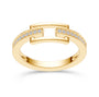 Diamond Buckle Gold Ring
