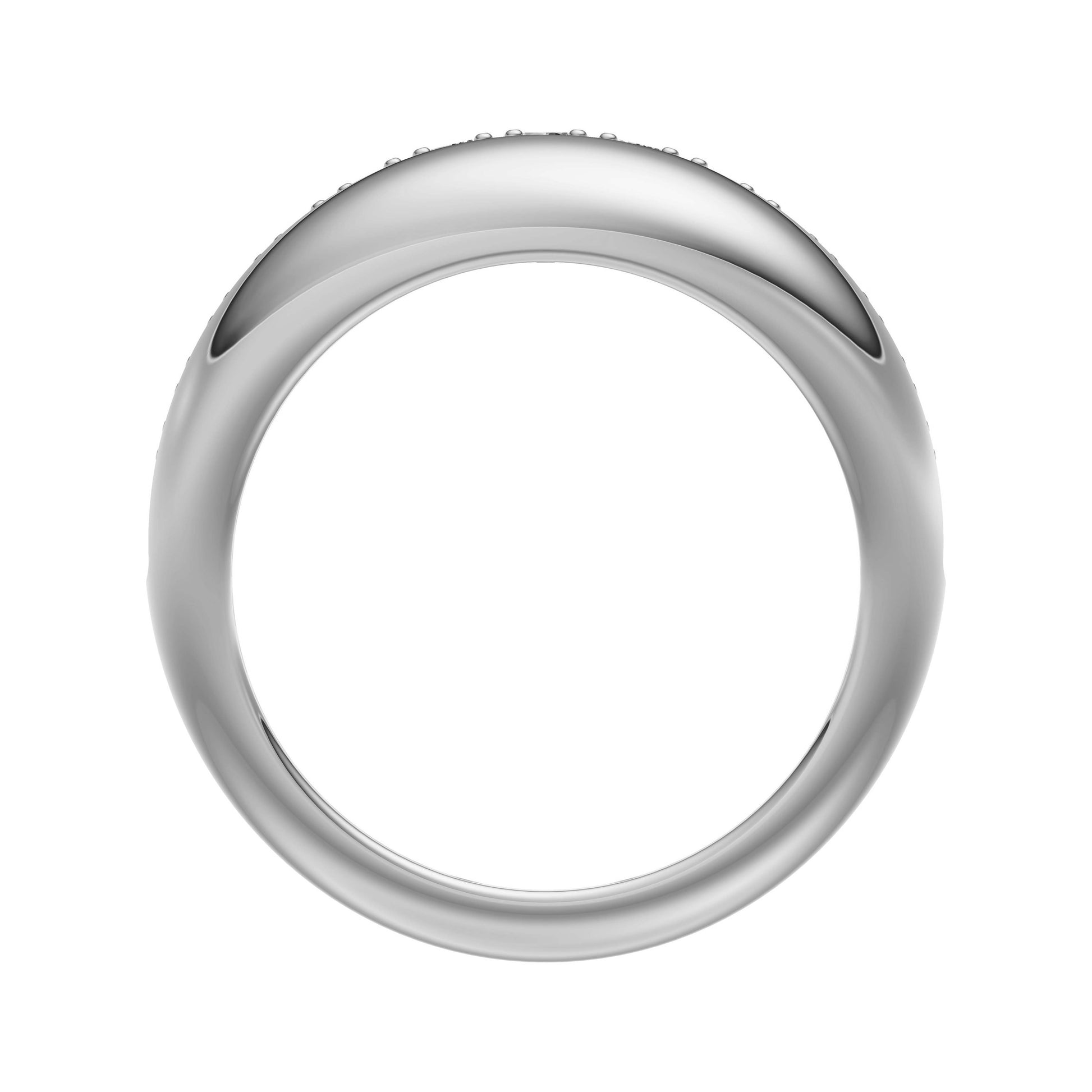 Channel-Set Diamond Bold Ring in 14K Gold