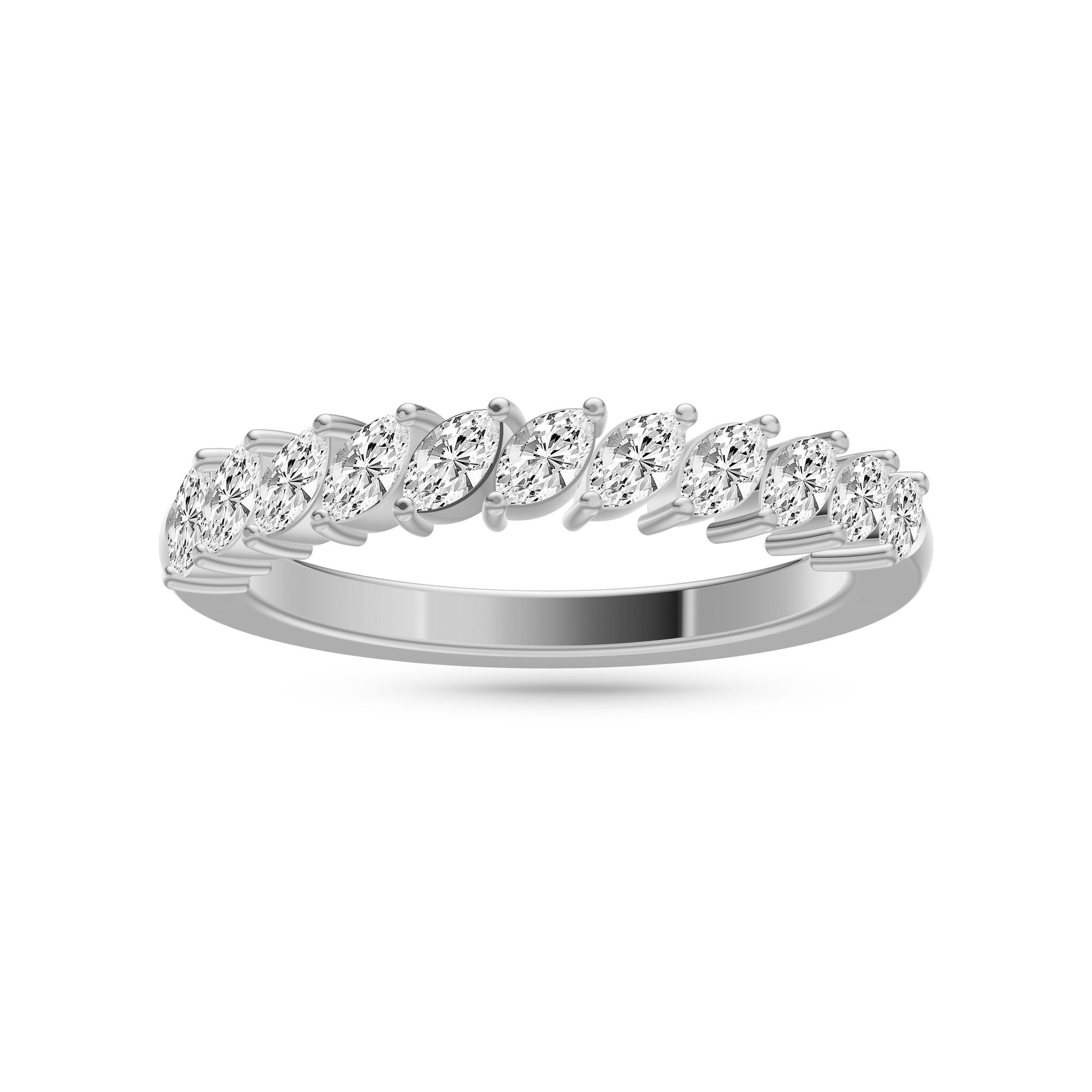 Marquise Diamond Band Ring