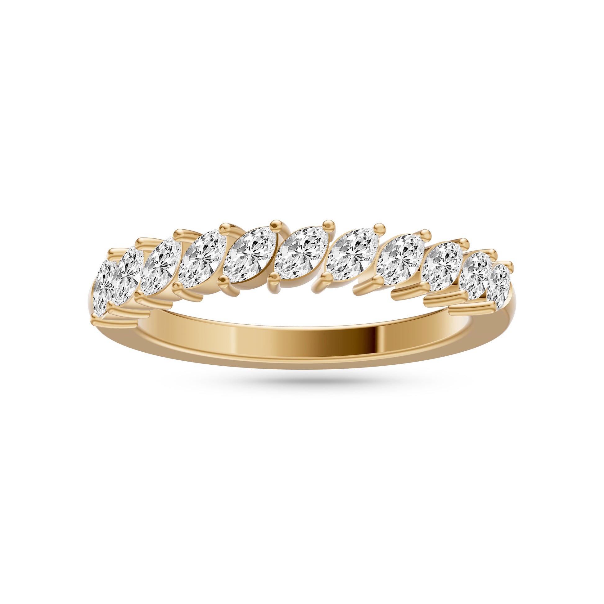 Marquise Diamond Band Ring