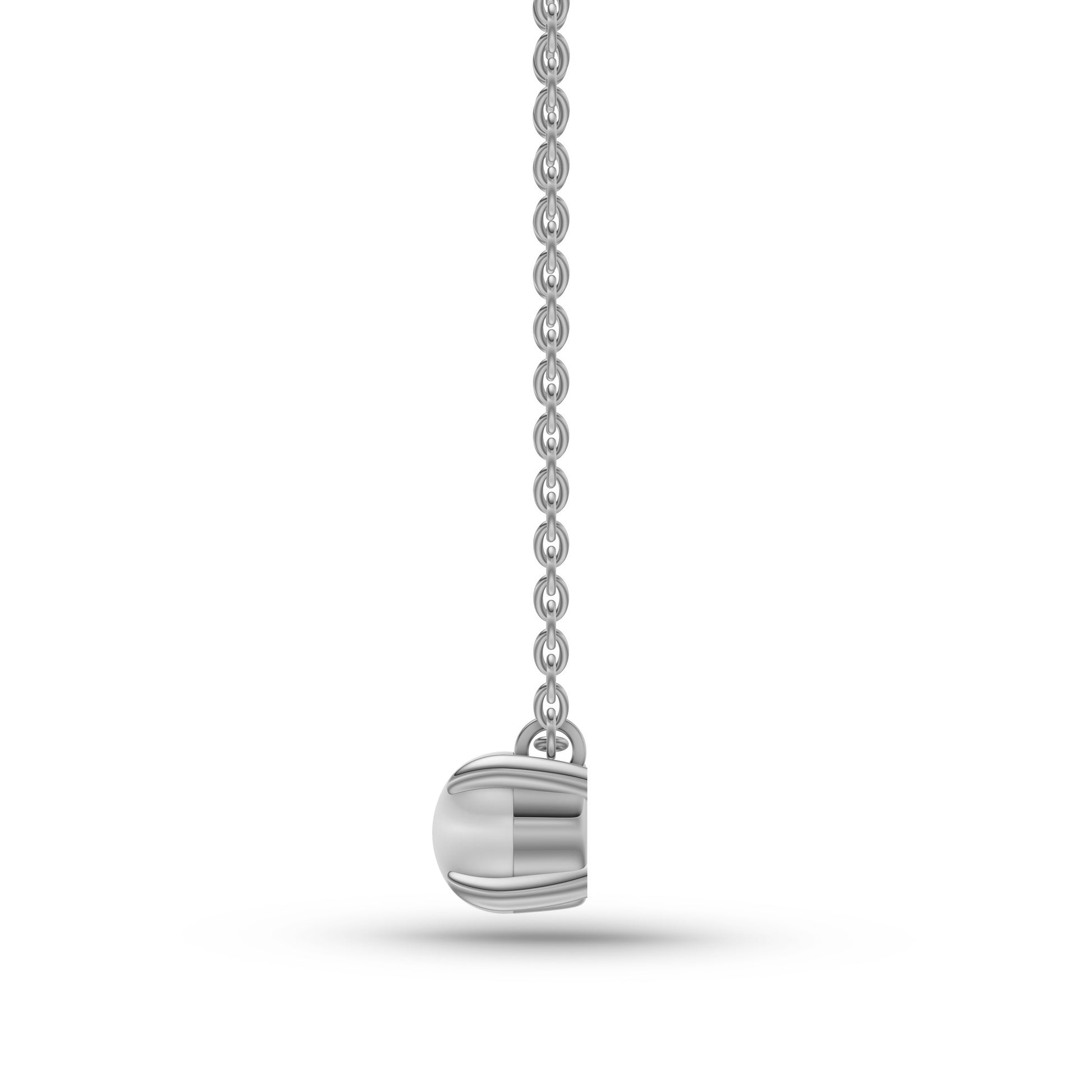 White Opal Pendant Necklace In 14K Gold