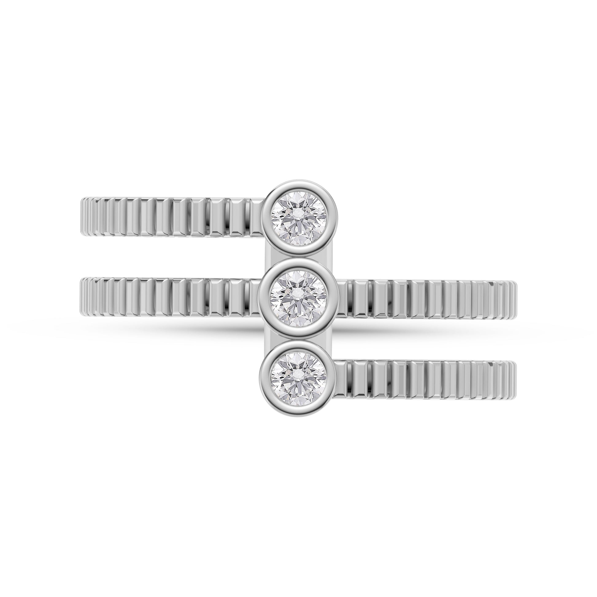 Bezel-Set Diamond Wrap Ring in 14K Gold