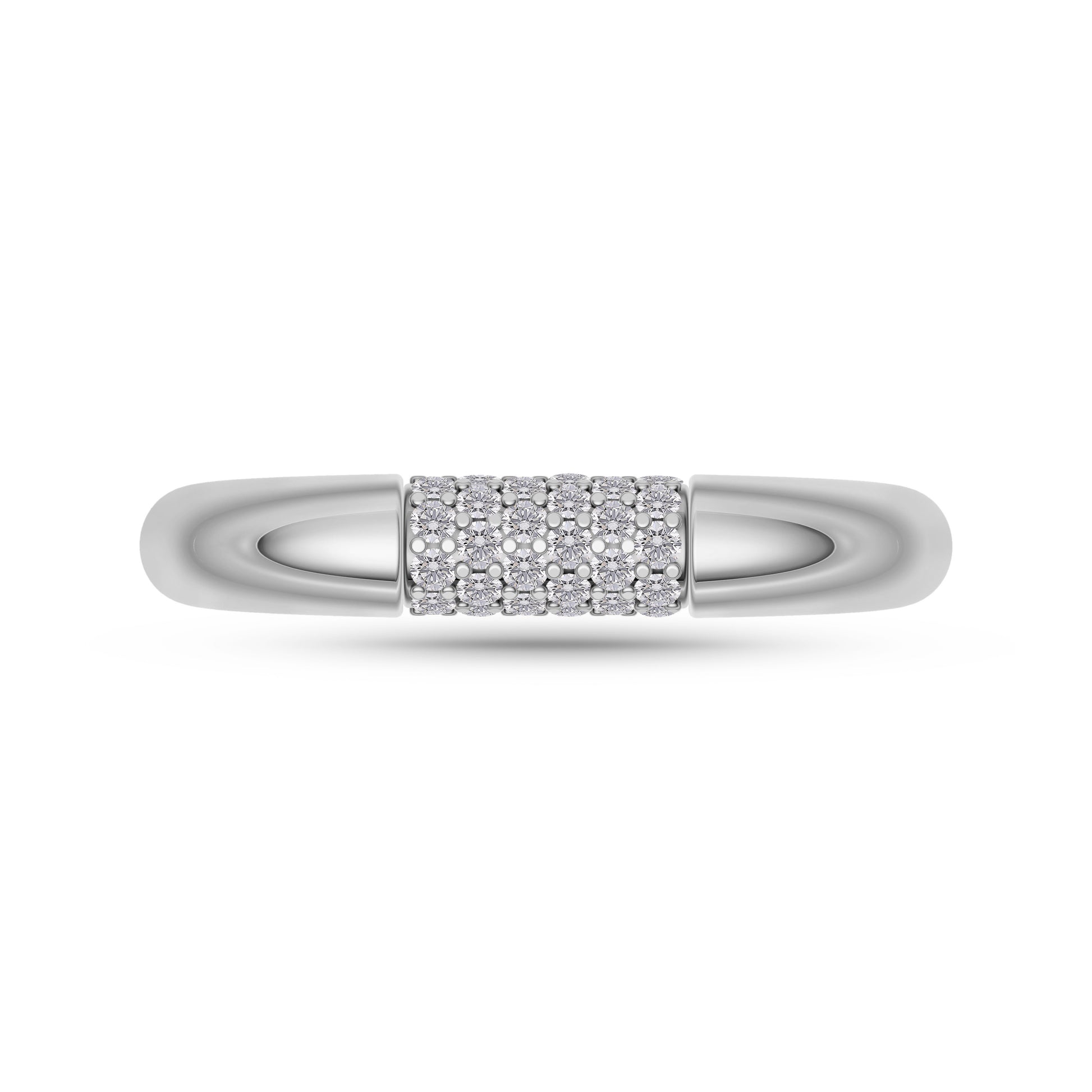Pave Diamond Band Ring in 14K Gold