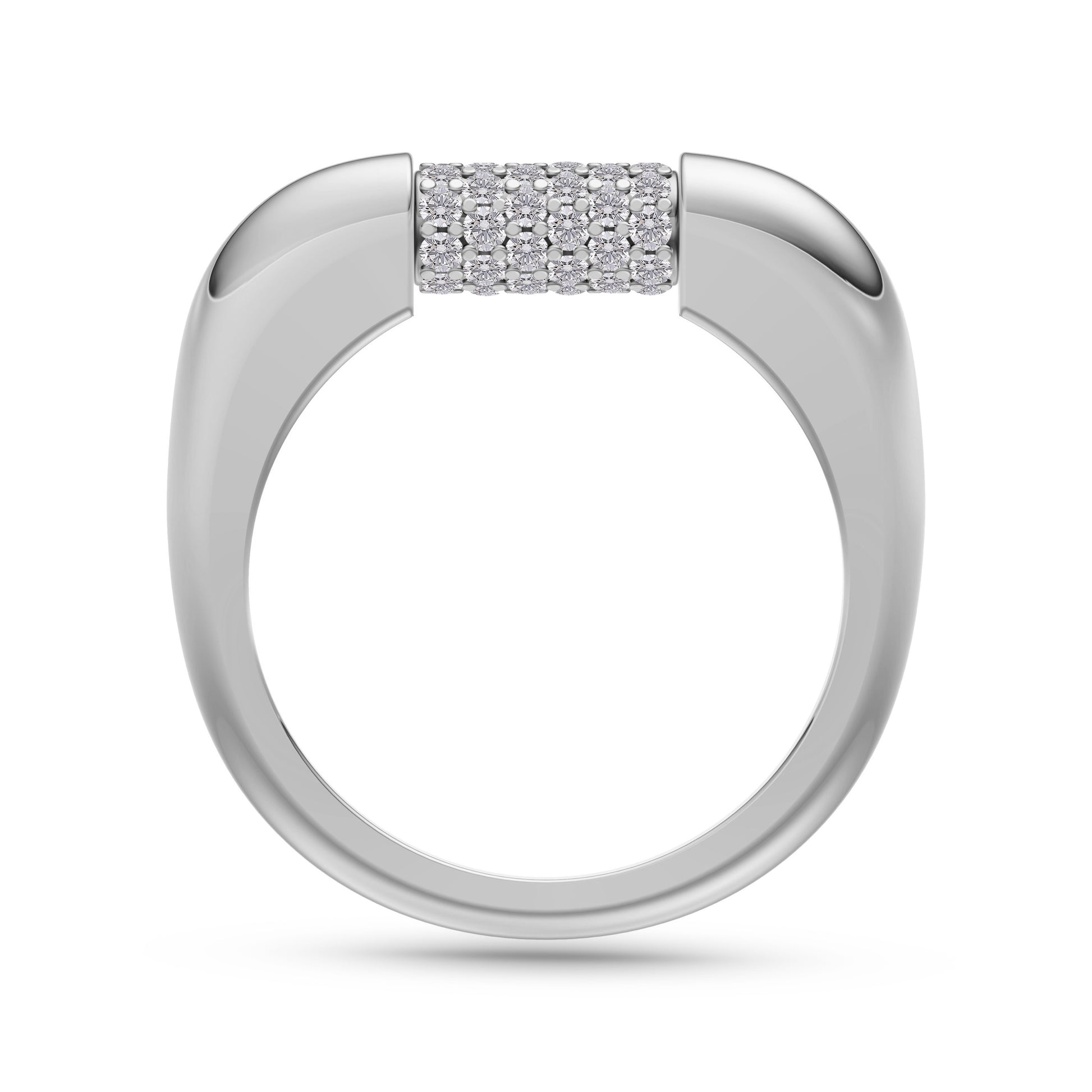 Pave Diamond Band Ring in 14K Gold