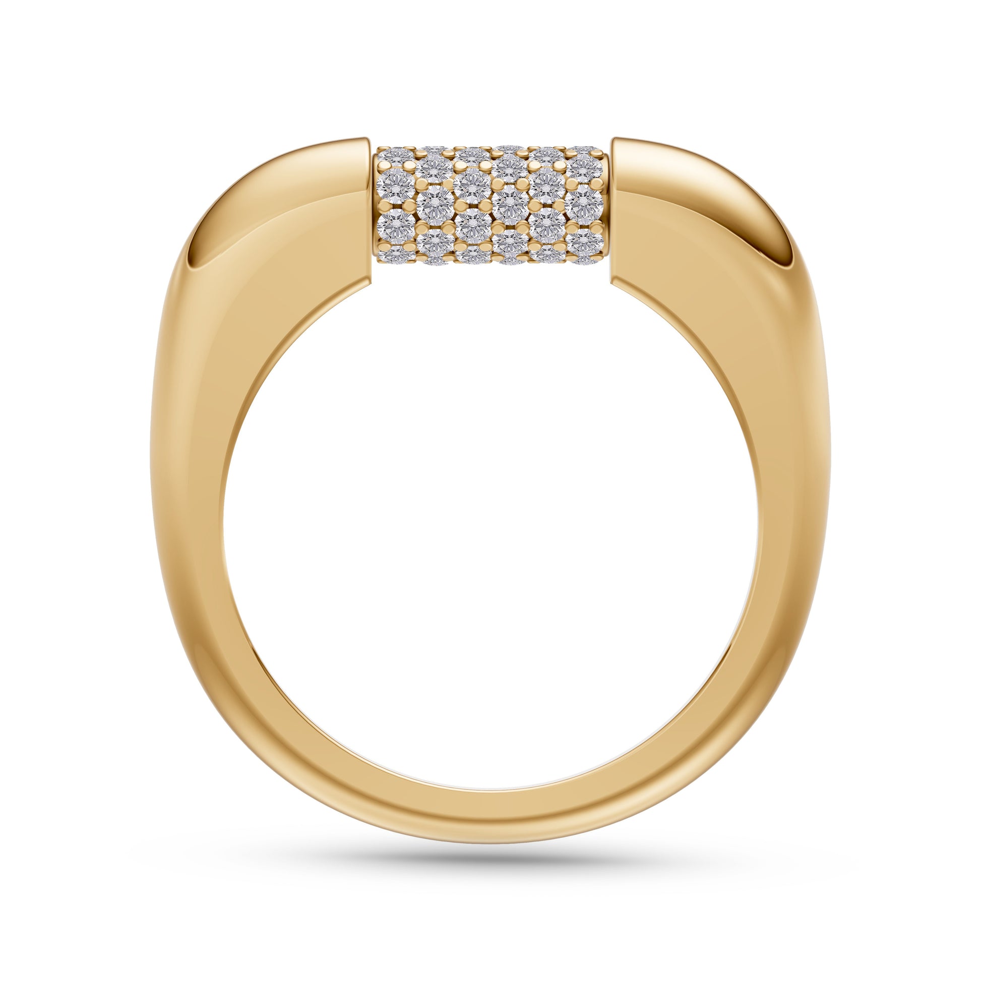 Pave Diamond Band Ring in 14K Gold