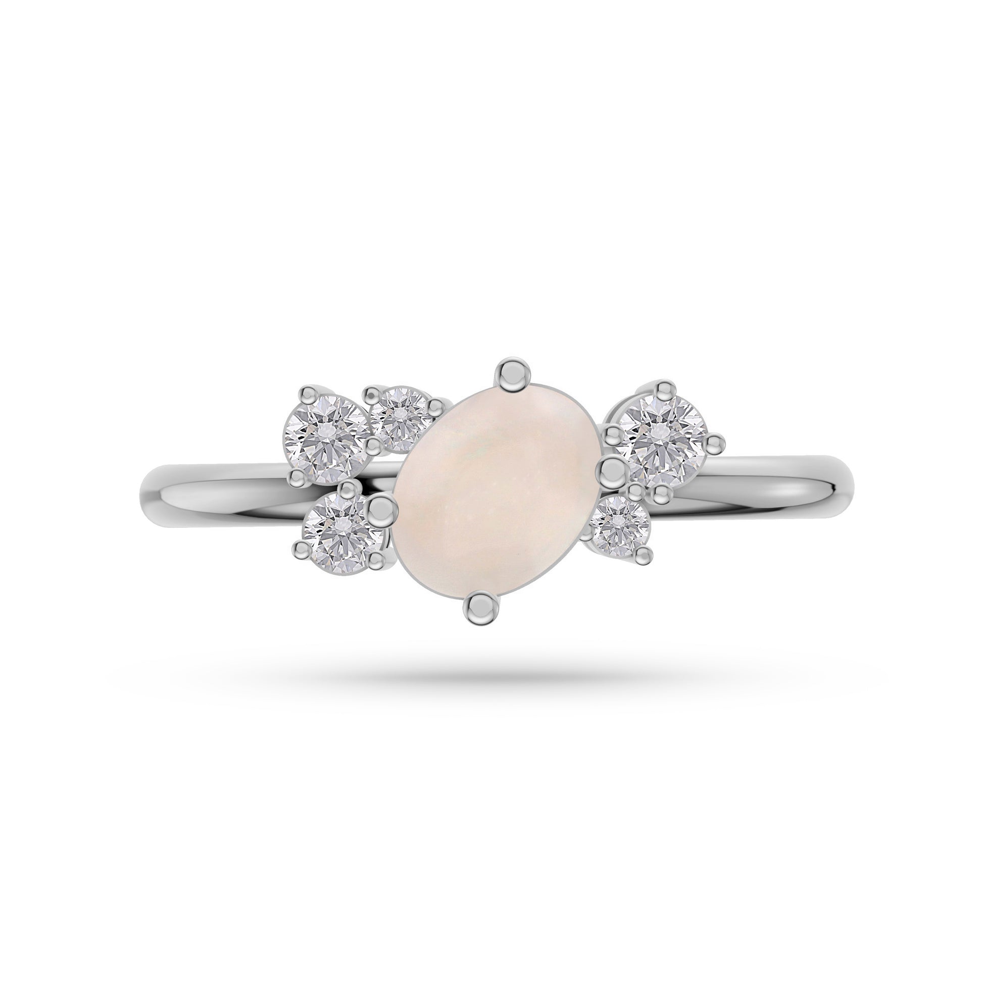 Opal Garden Diamond Ring In 14K Gold