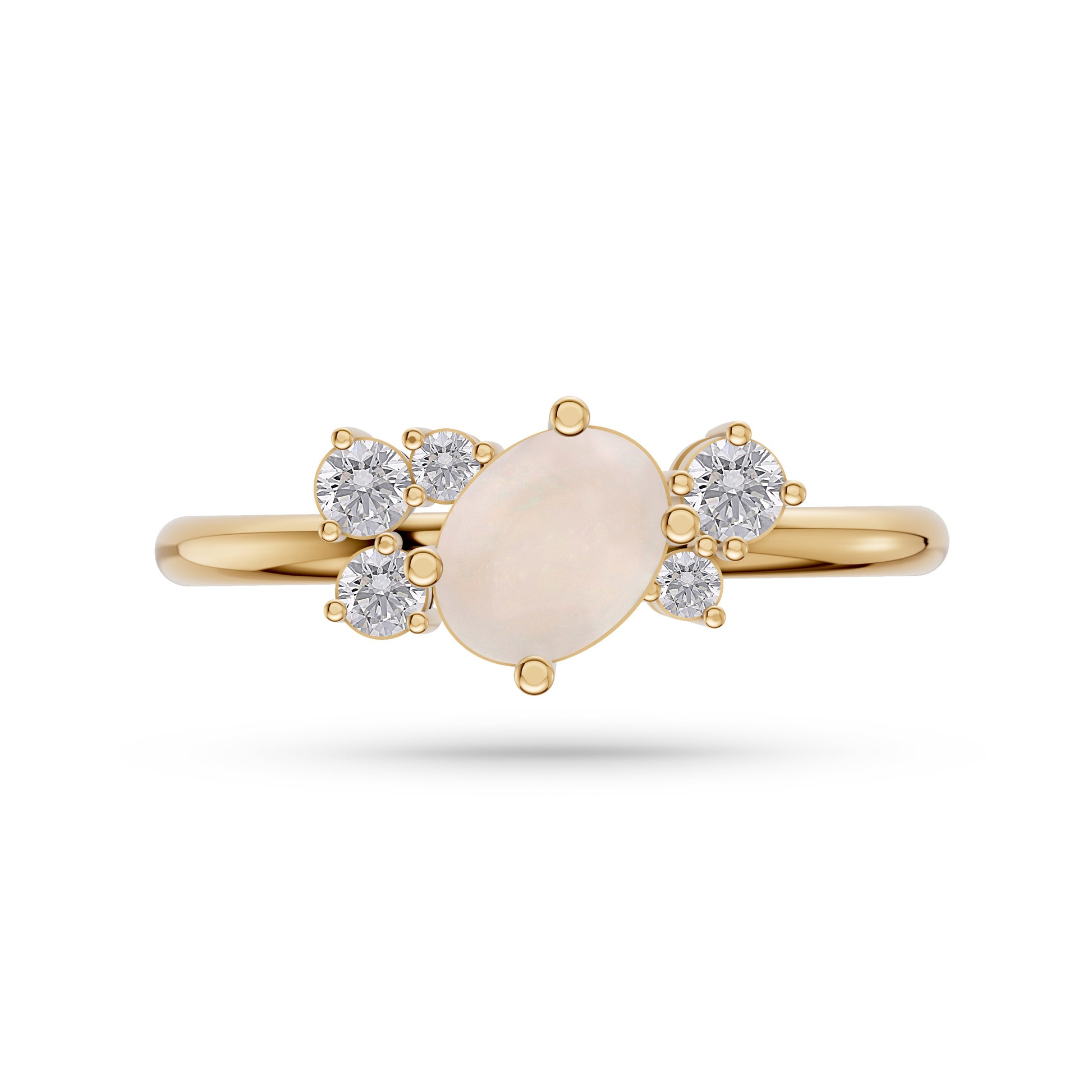 Opal Garden Diamond Ring In 14K Gold