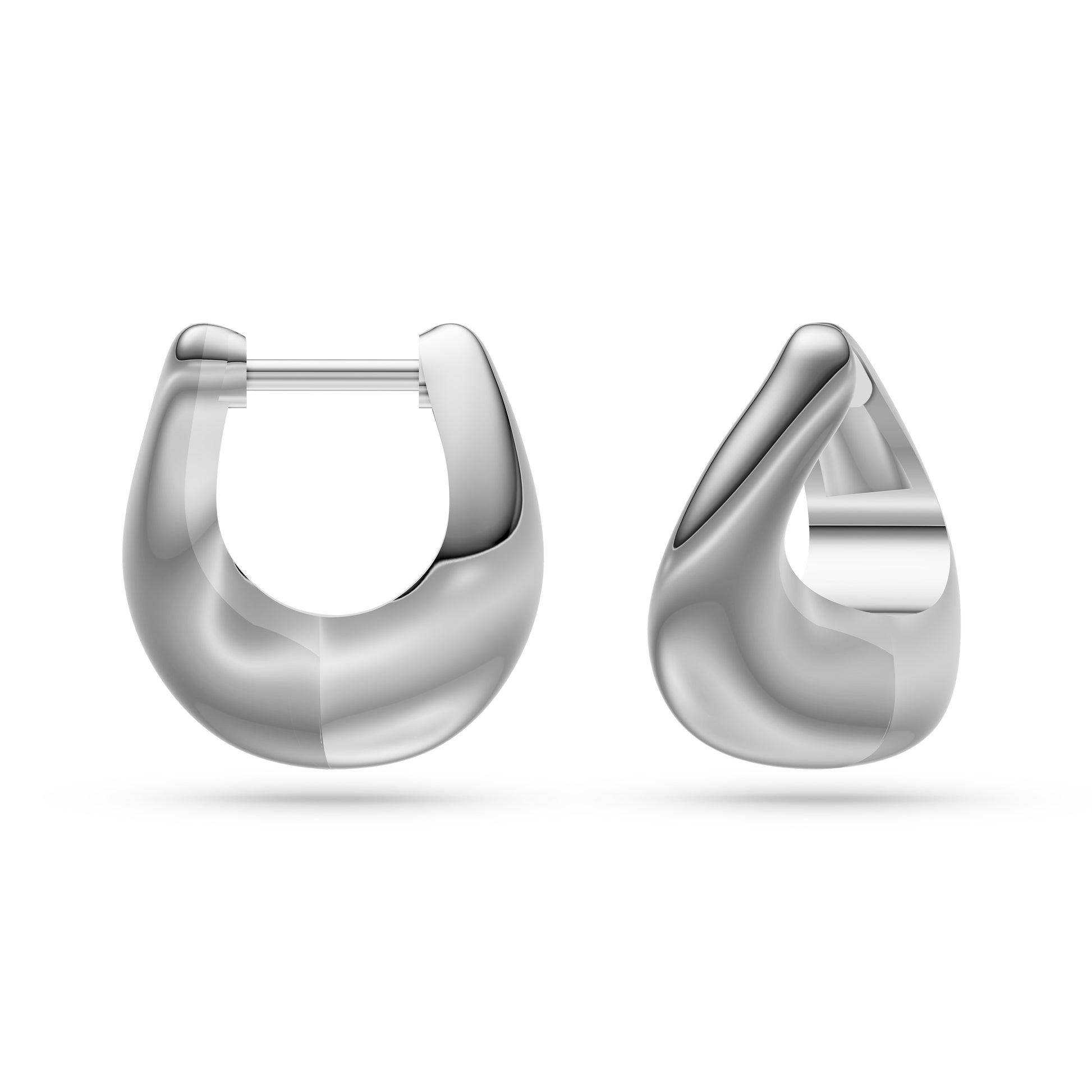 Two-Tone Sculptural Earrings in 14K Gold