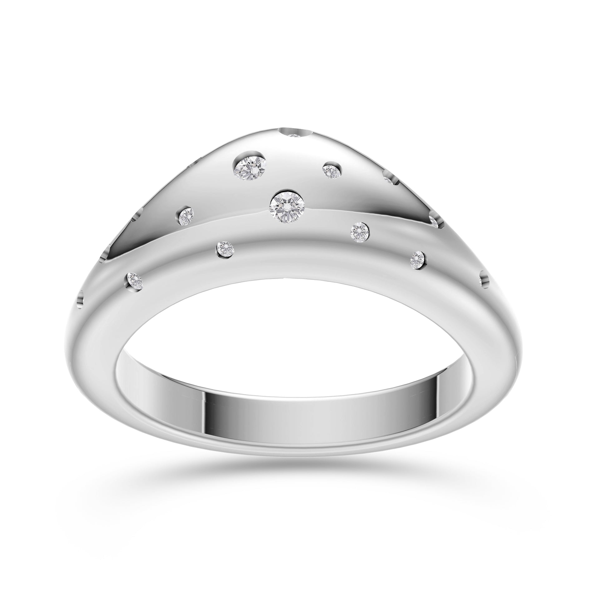 Diamond Bubble Ring in 14K Gold