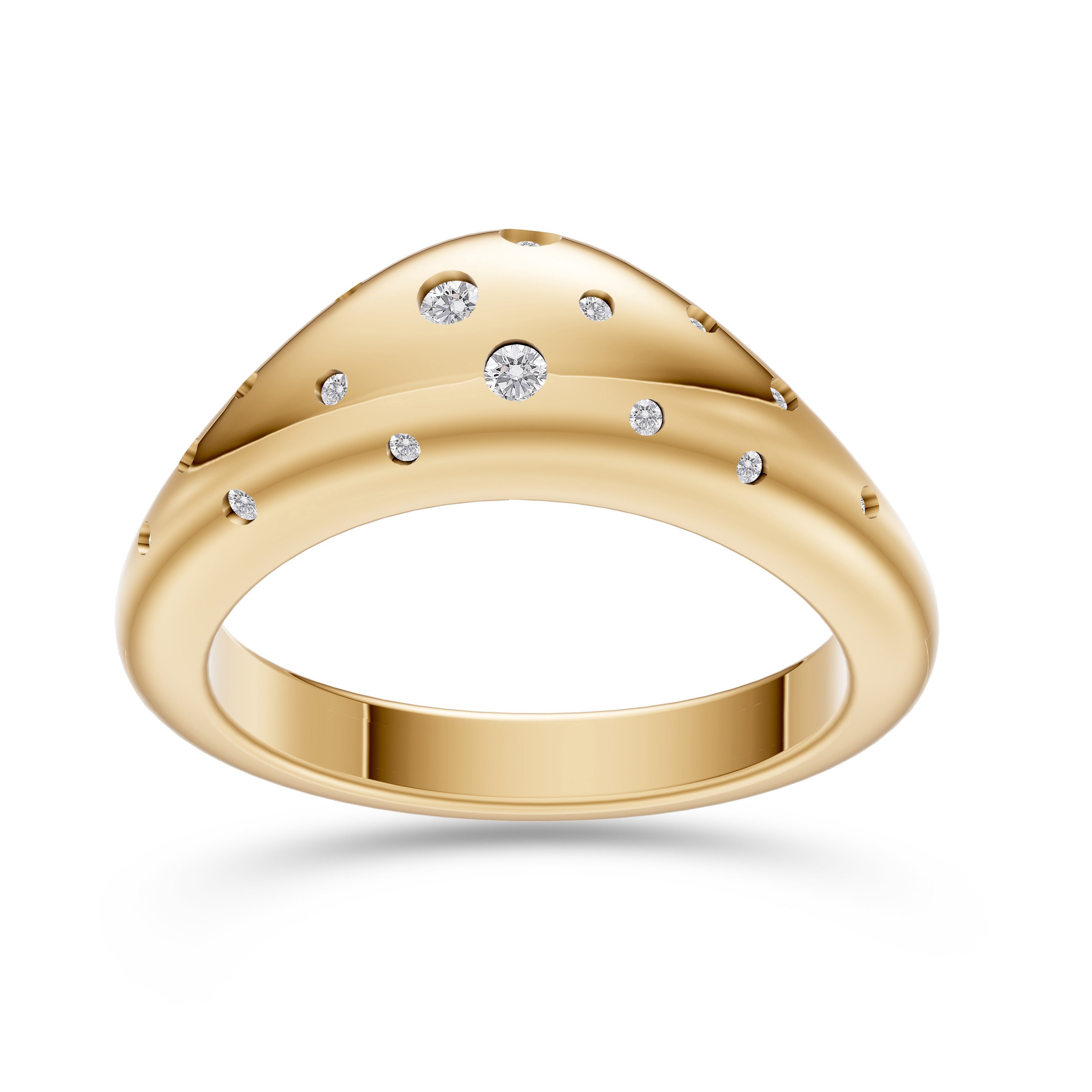 Diamond Bubble Ring in 14K Gold