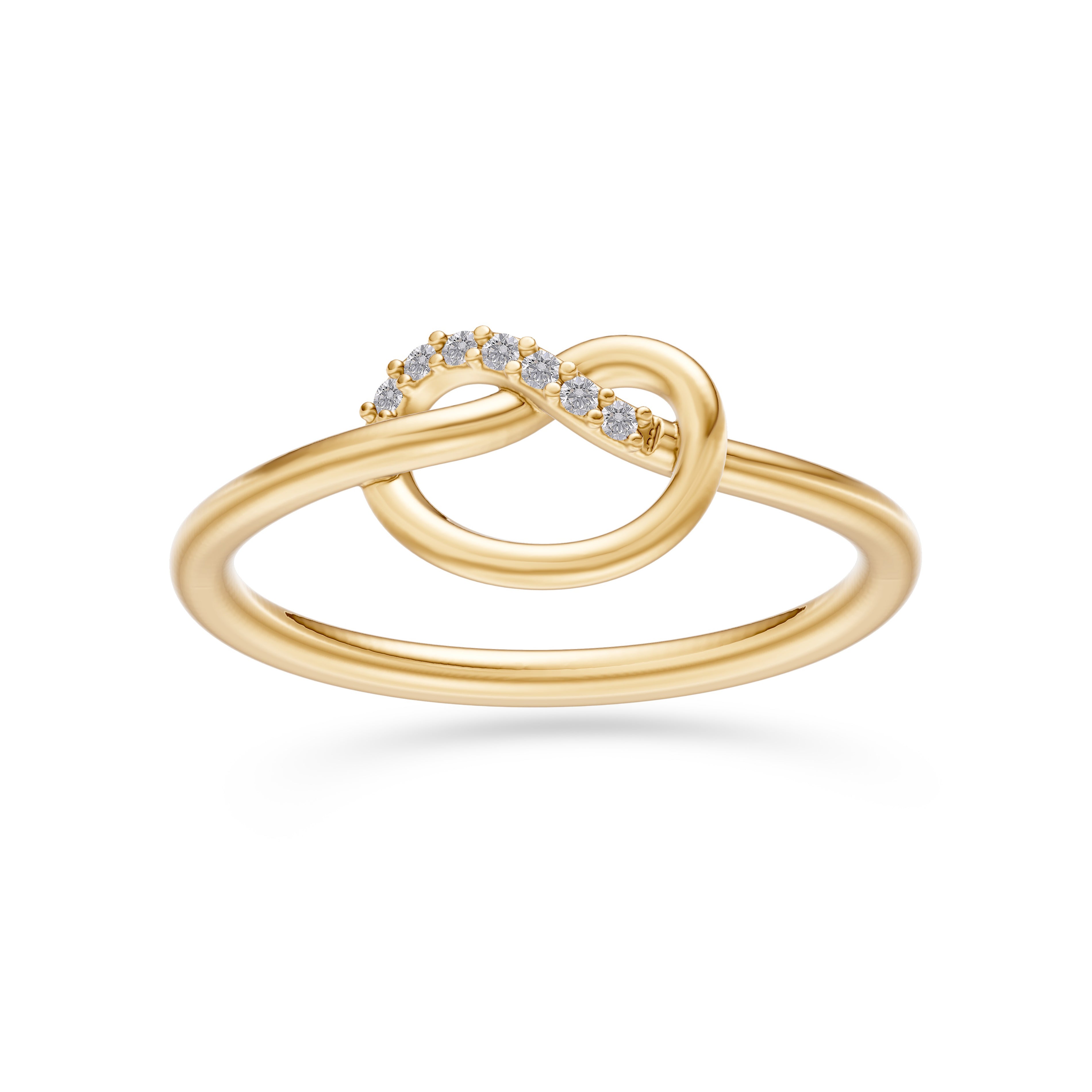 Diamond Pretzel Ring in 14K Gold