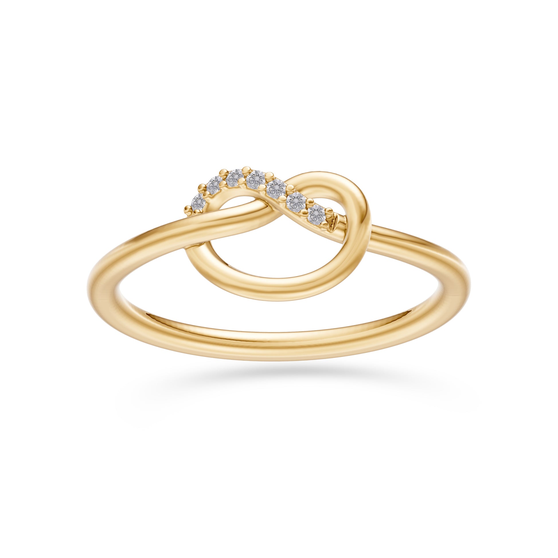 Diamond Pretzel Ring in 14K Gold