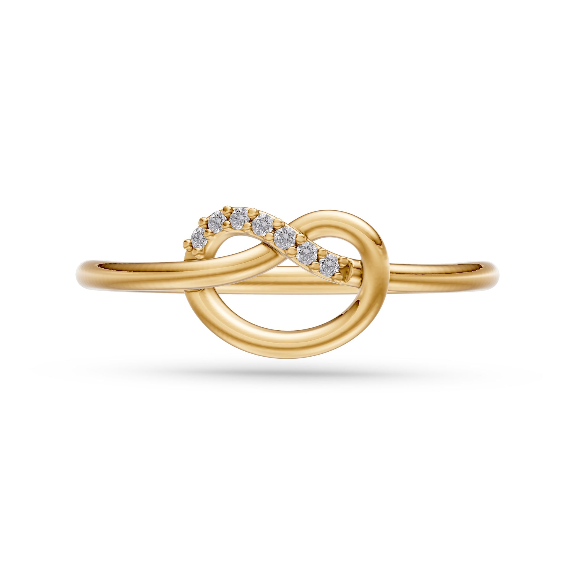 Diamond Pretzel Ring in 14K Gold