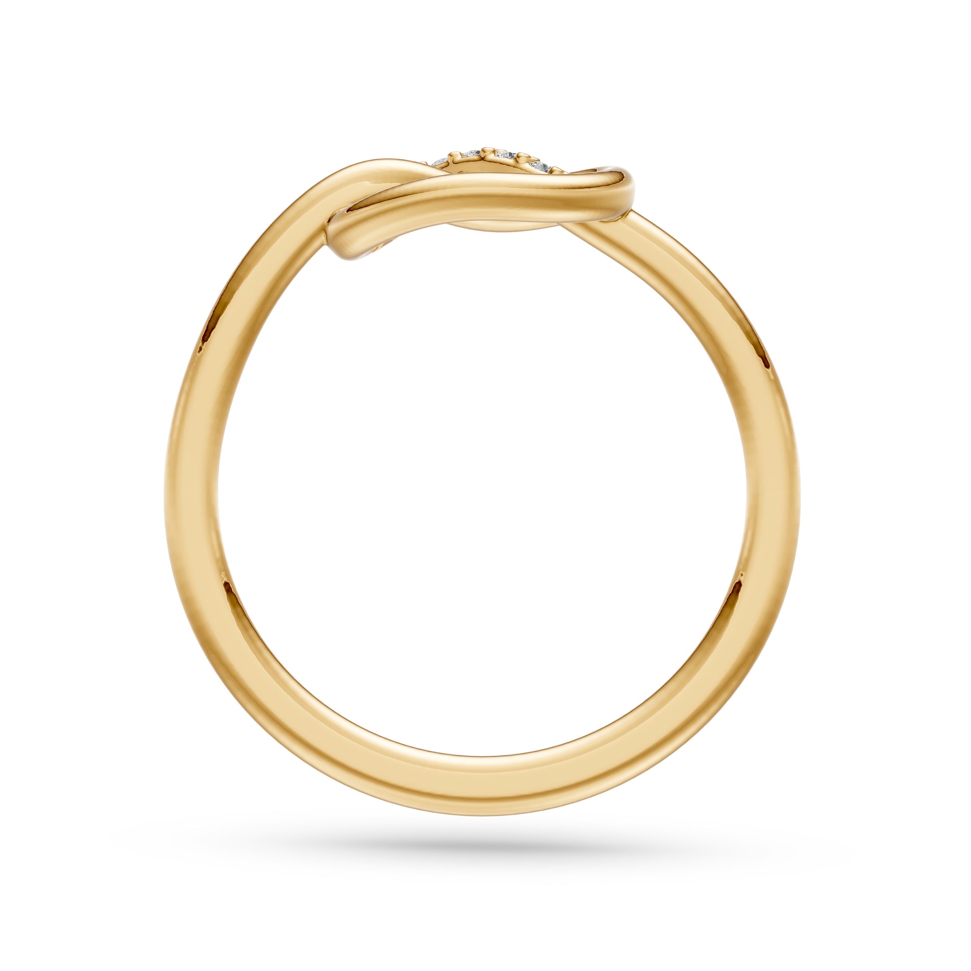 Diamond Pretzel Ring in 14K Gold