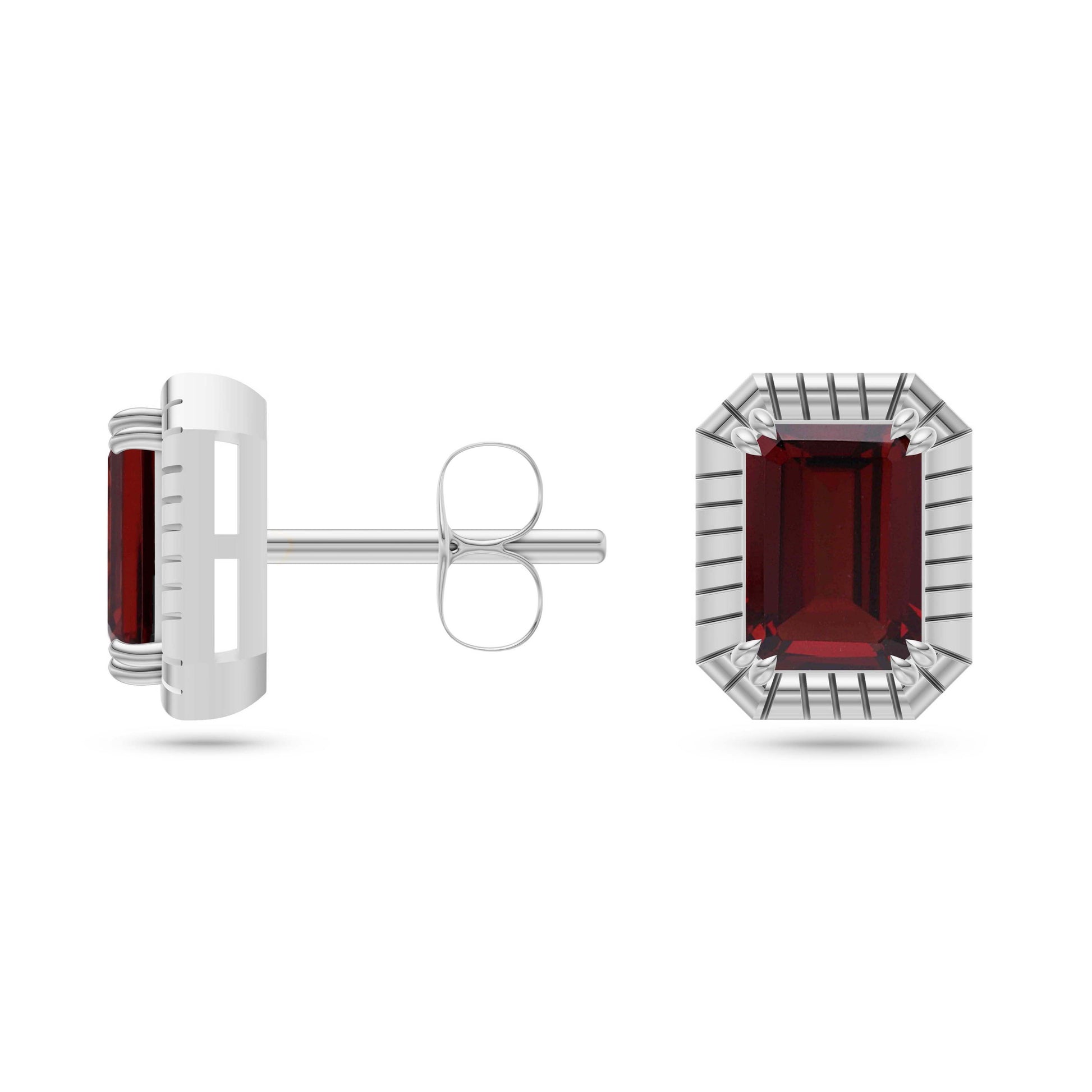 Vintage-Inspired Garnet Earrings In 14K Gold