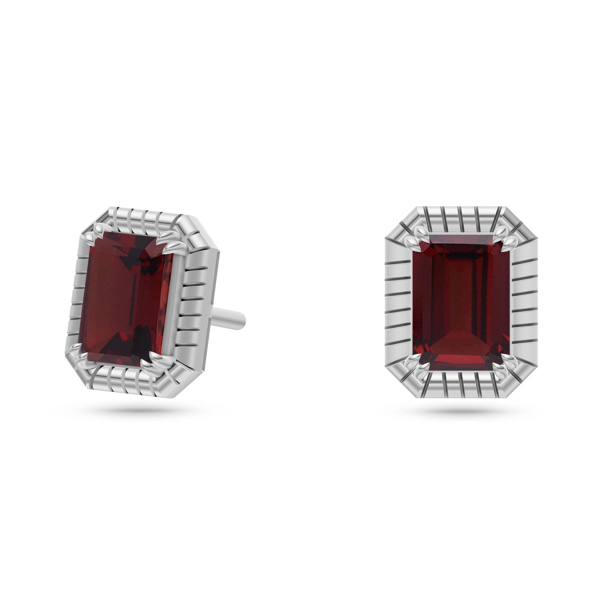 Vintage-Inspired Garnet Earrings In 14K Gold