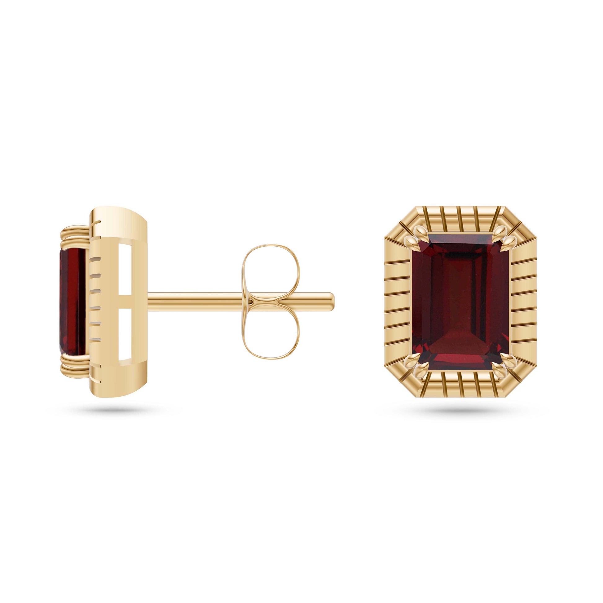 Vintage-Inspired Garnet Earrings In 14K Gold