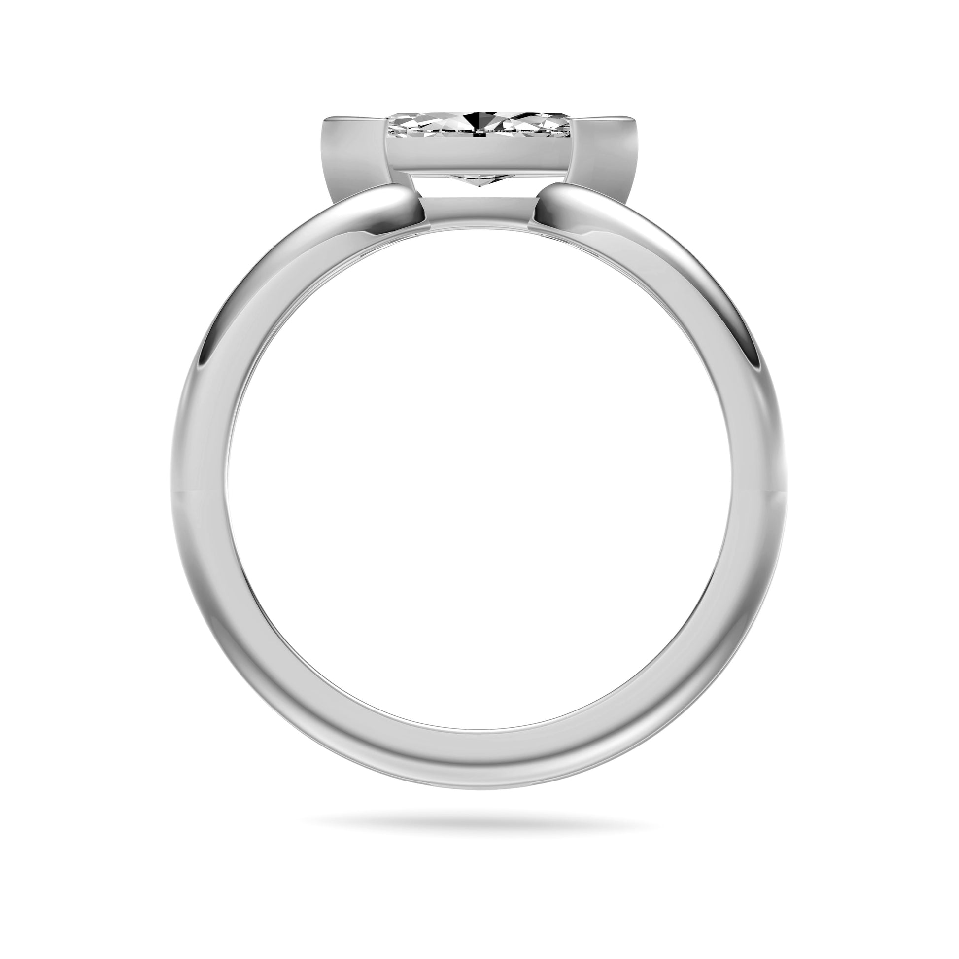 East-West Marquise Diamond Ring in 14K Gold