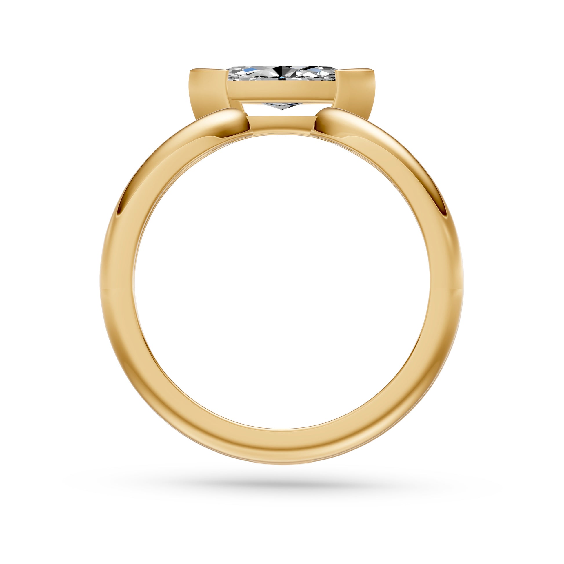 East-West Marquise Diamond Ring in 14K Gold