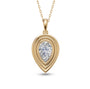 Pear Shape Diamond Multi-Frame Necklace in 14K Gold