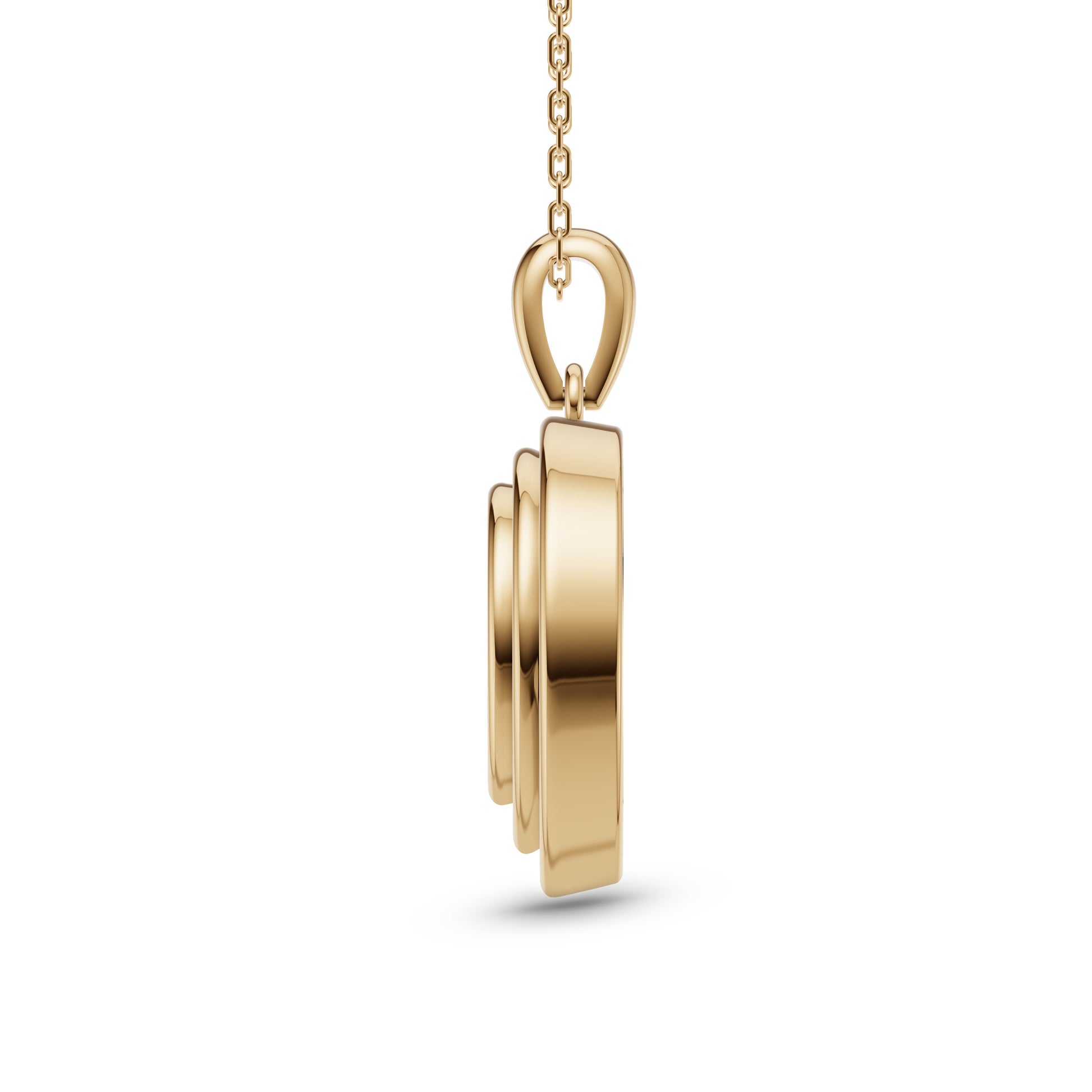 Pear Shape Diamond Multi-Frame Necklace in 14K Gold