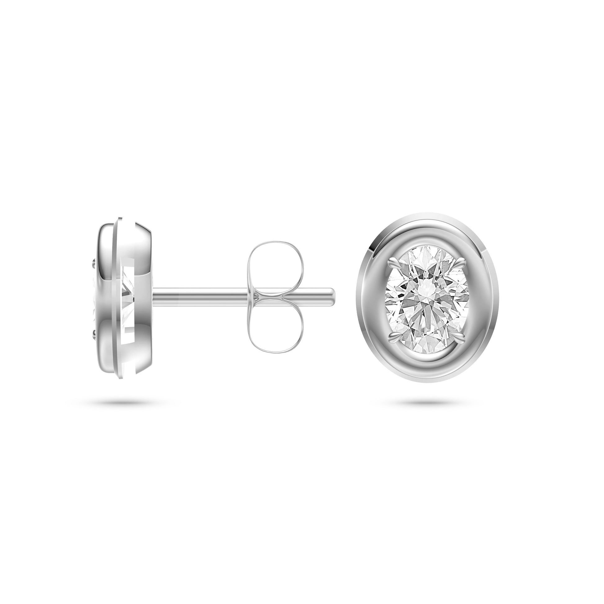 Aurelle Diamond Stud Earrings in 14K Gold