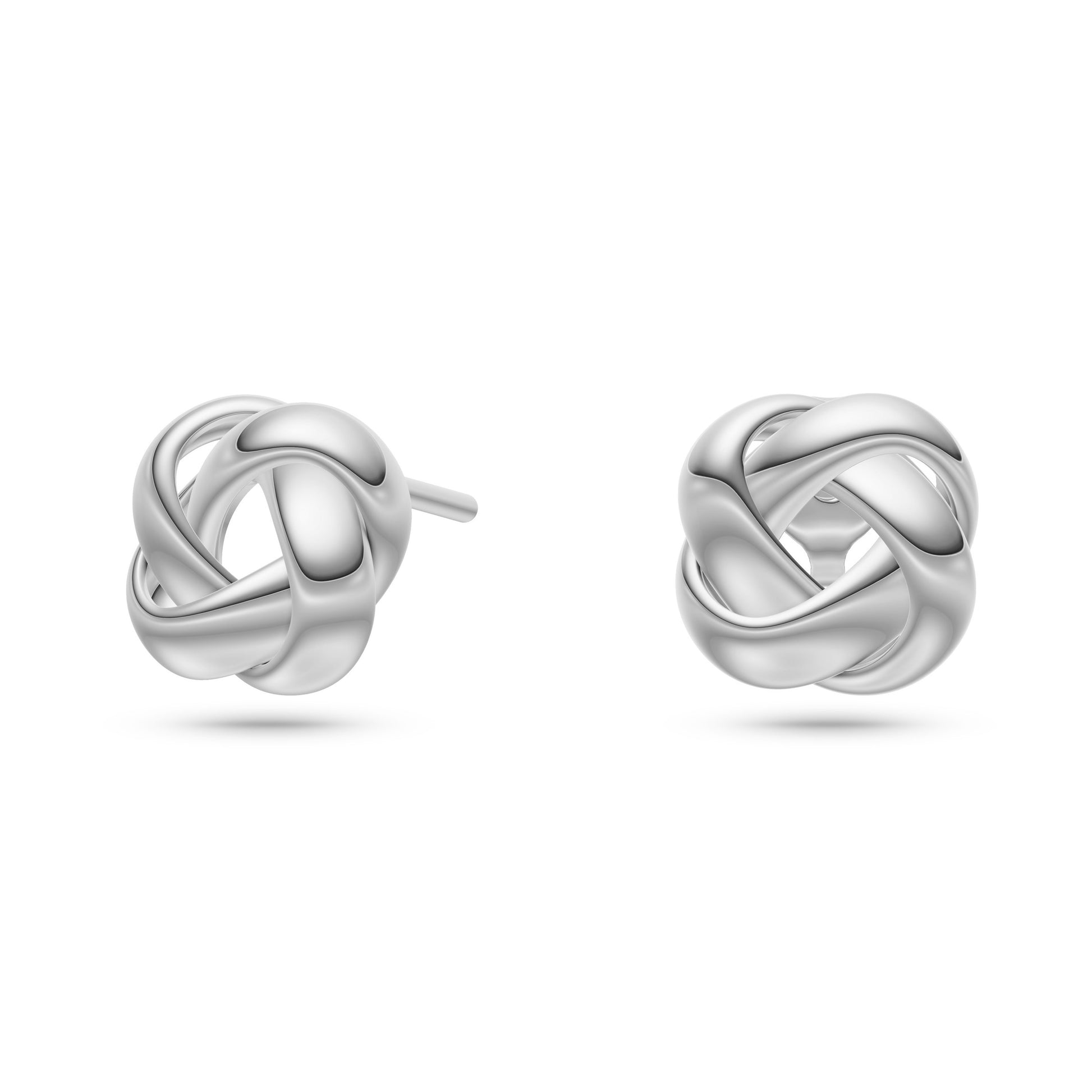 Love Knot Stud Earrings in 14K Gold