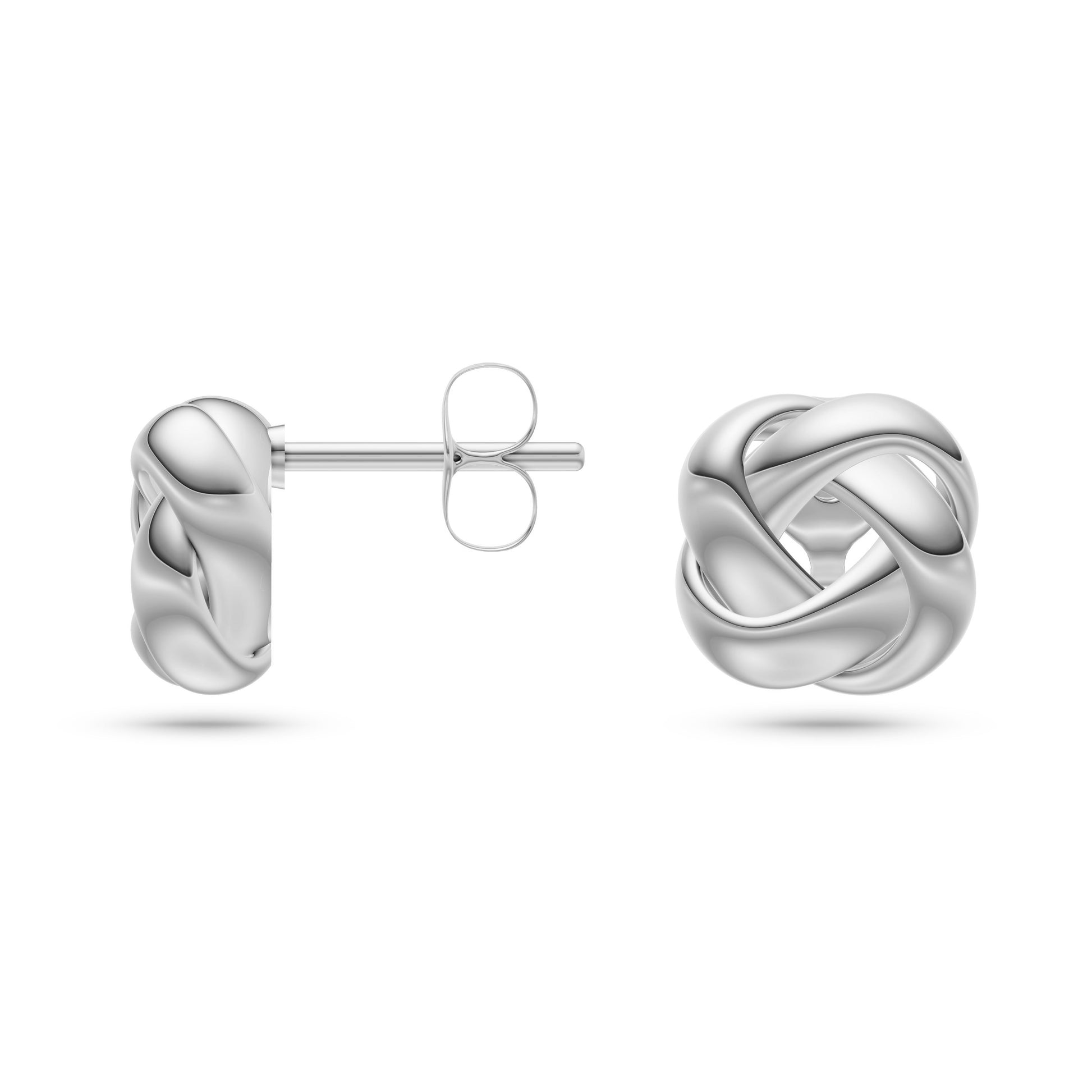 Love Knot Stud Earrings in 14K Gold