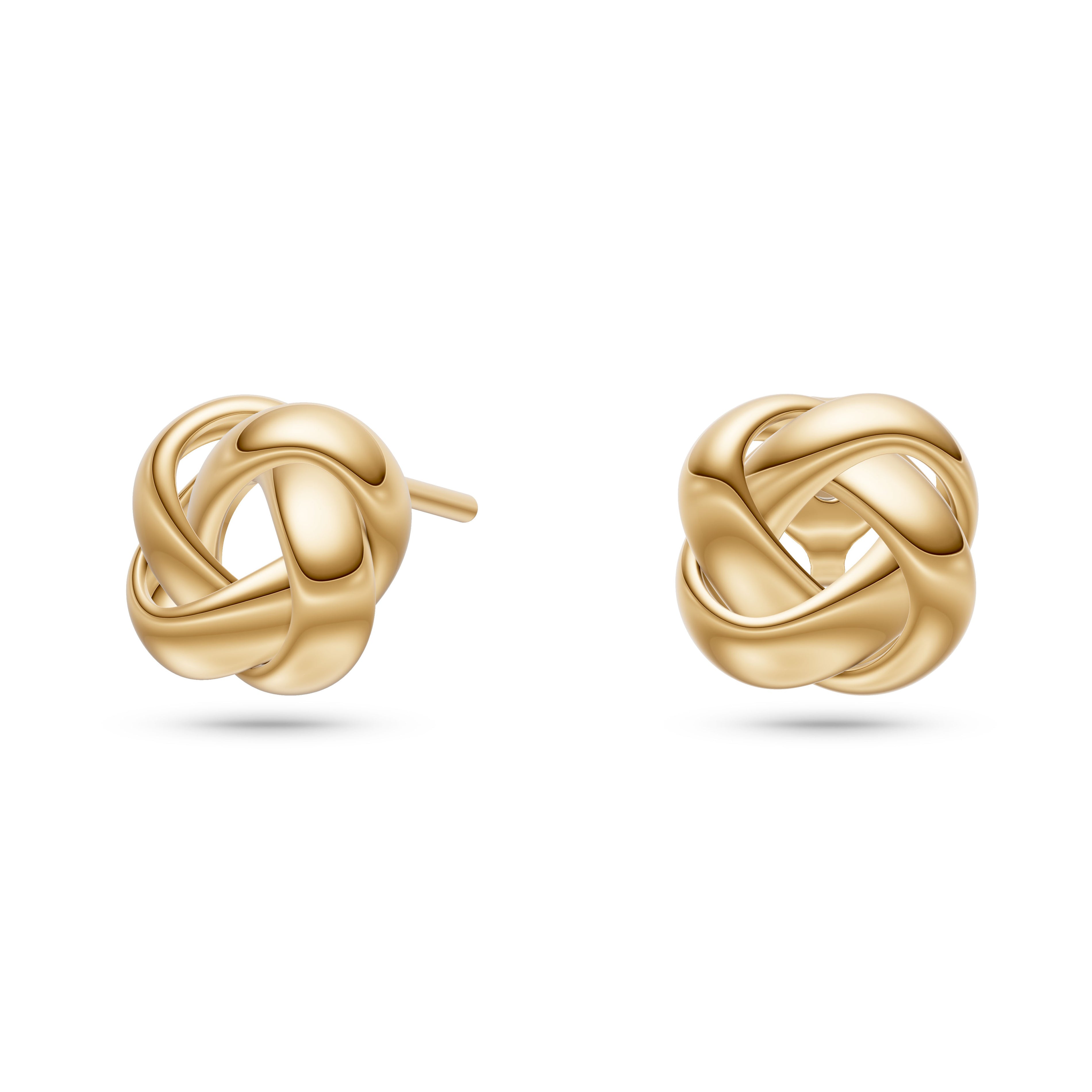 Love Knot Stud Earrings in 14K Gold