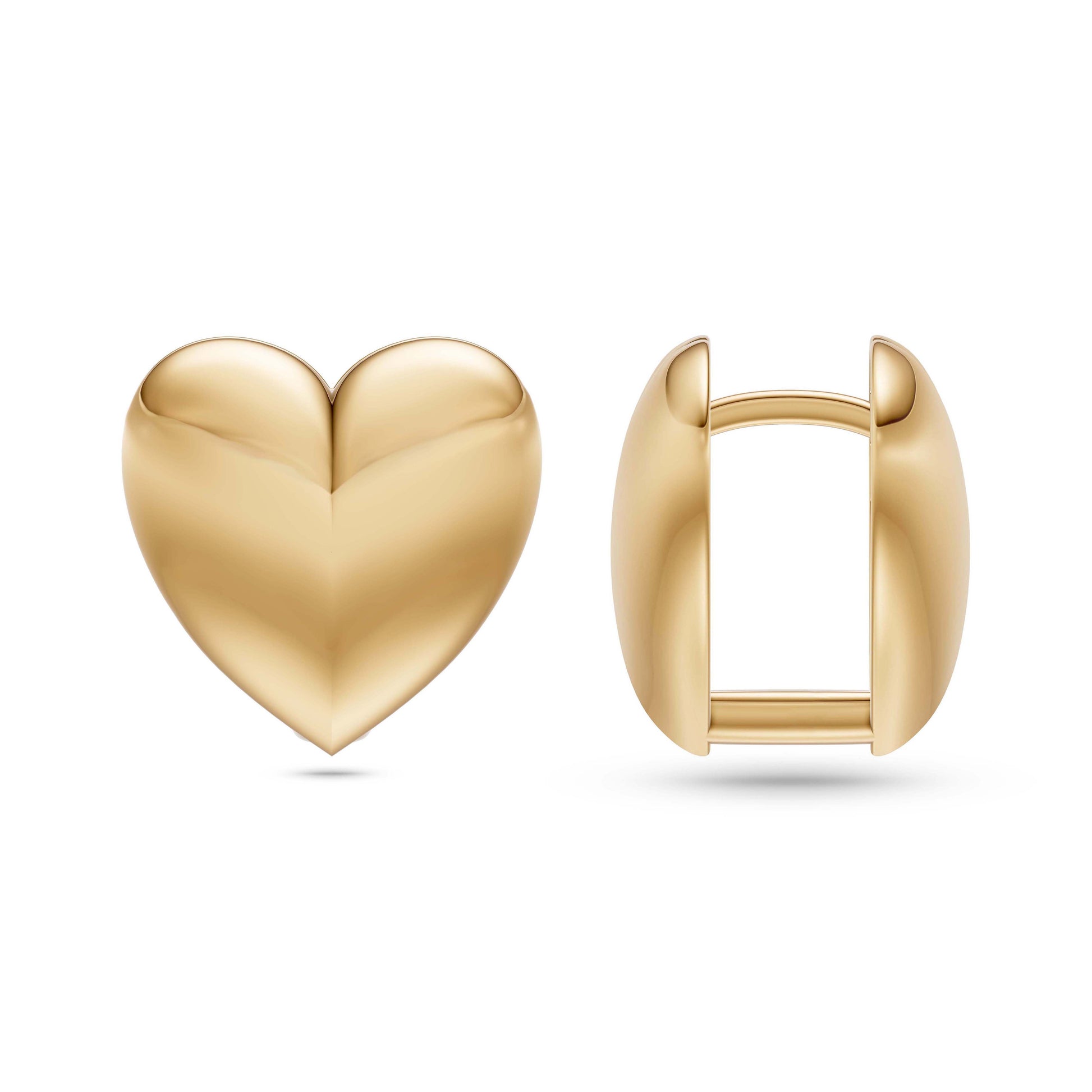 Sweetheart Duo Earrings in 14K Gold
