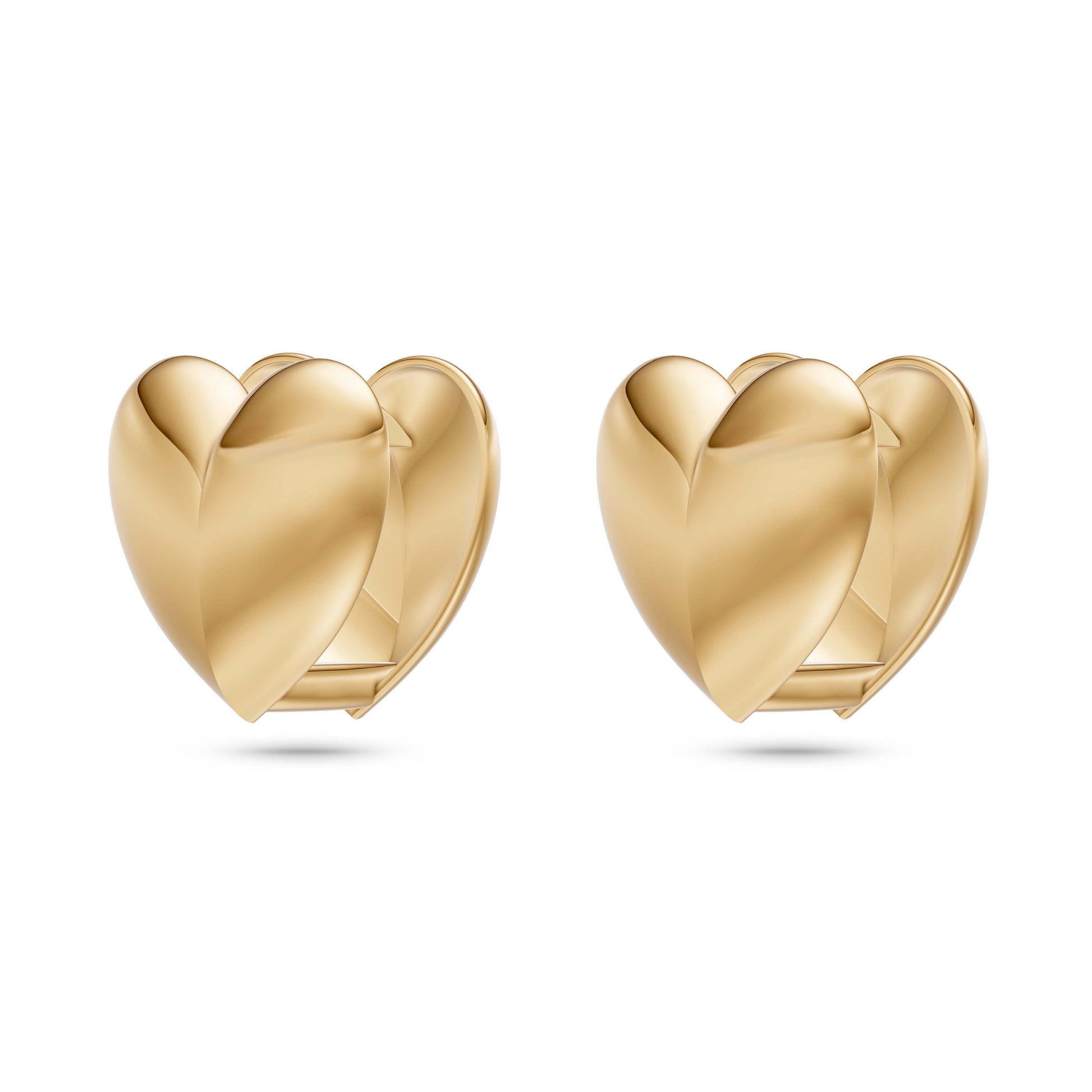Sweetheart Duo Earrings in 14K Gold