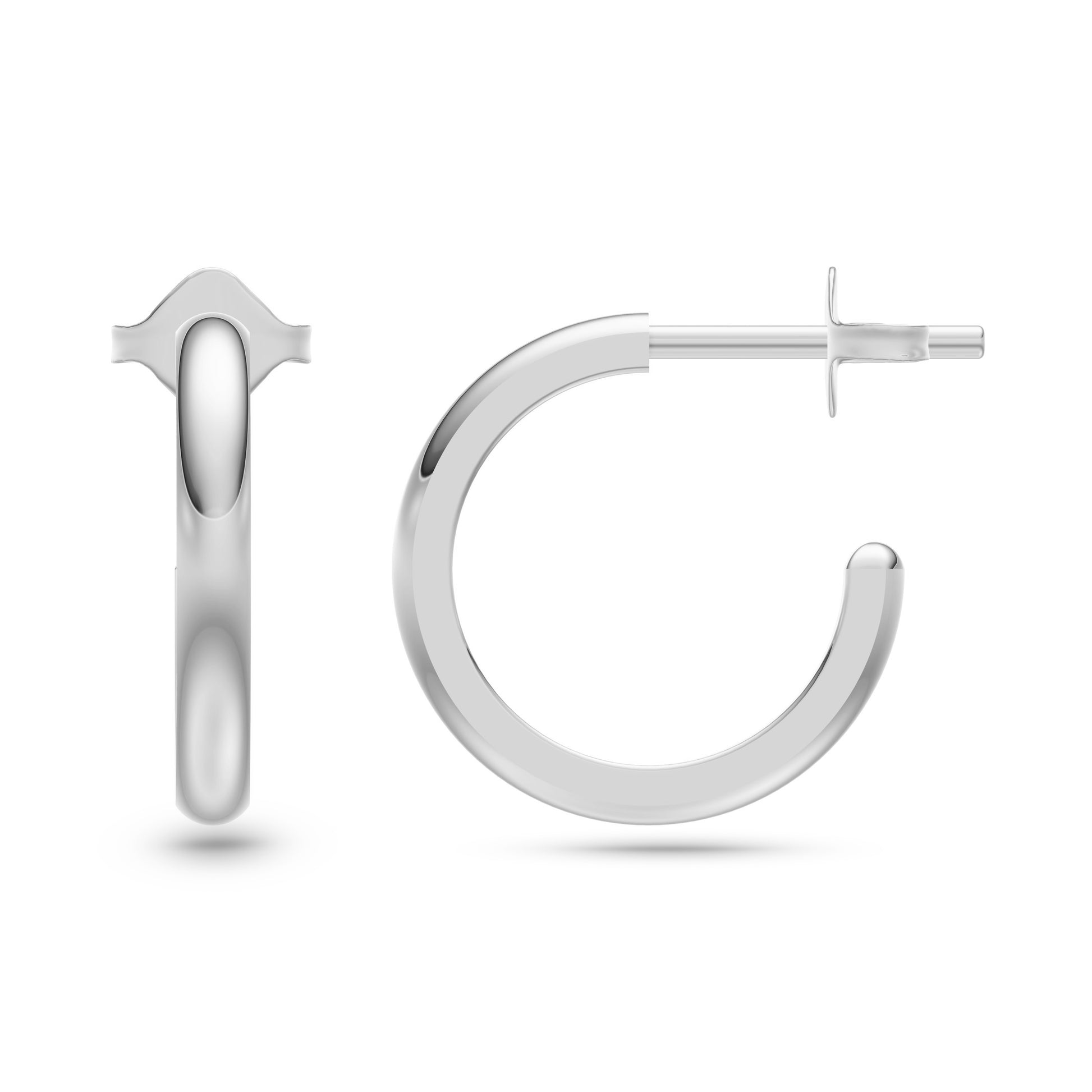 Sleek Tube Hoop Earrings in 14K Gold