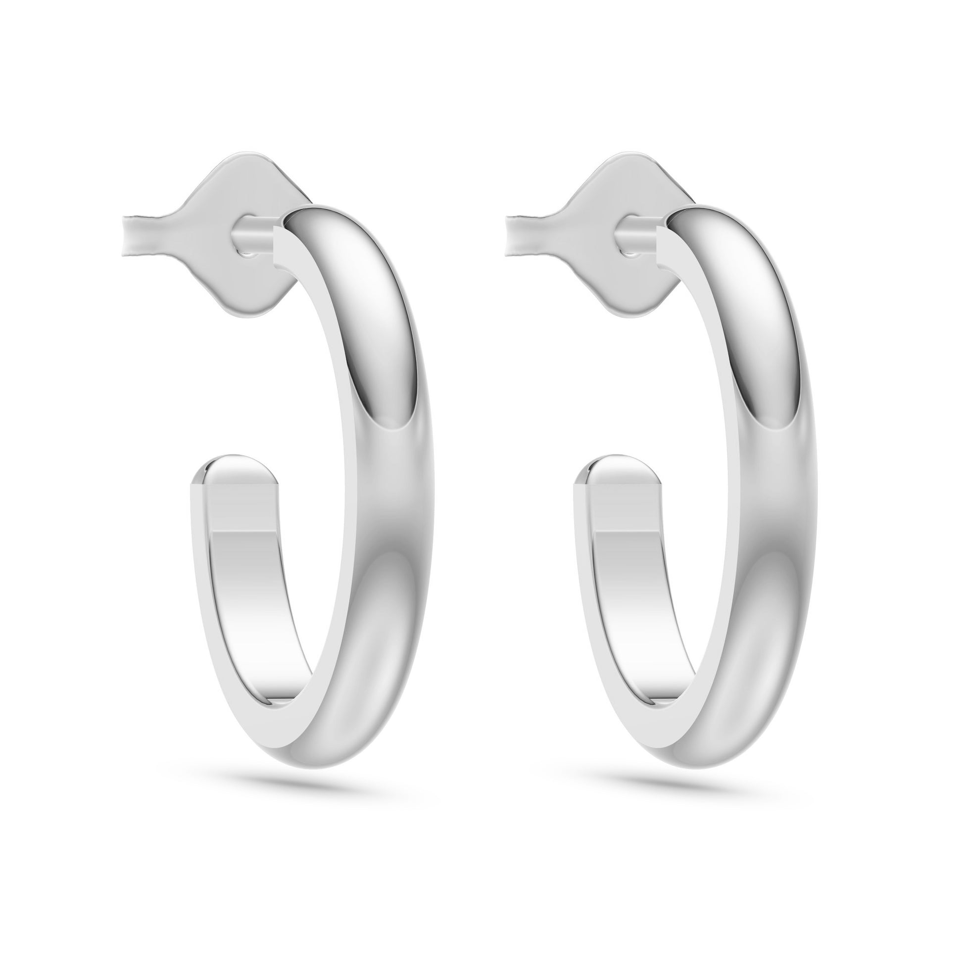 Sleek Tube Hoop Earrings in 14K Gold