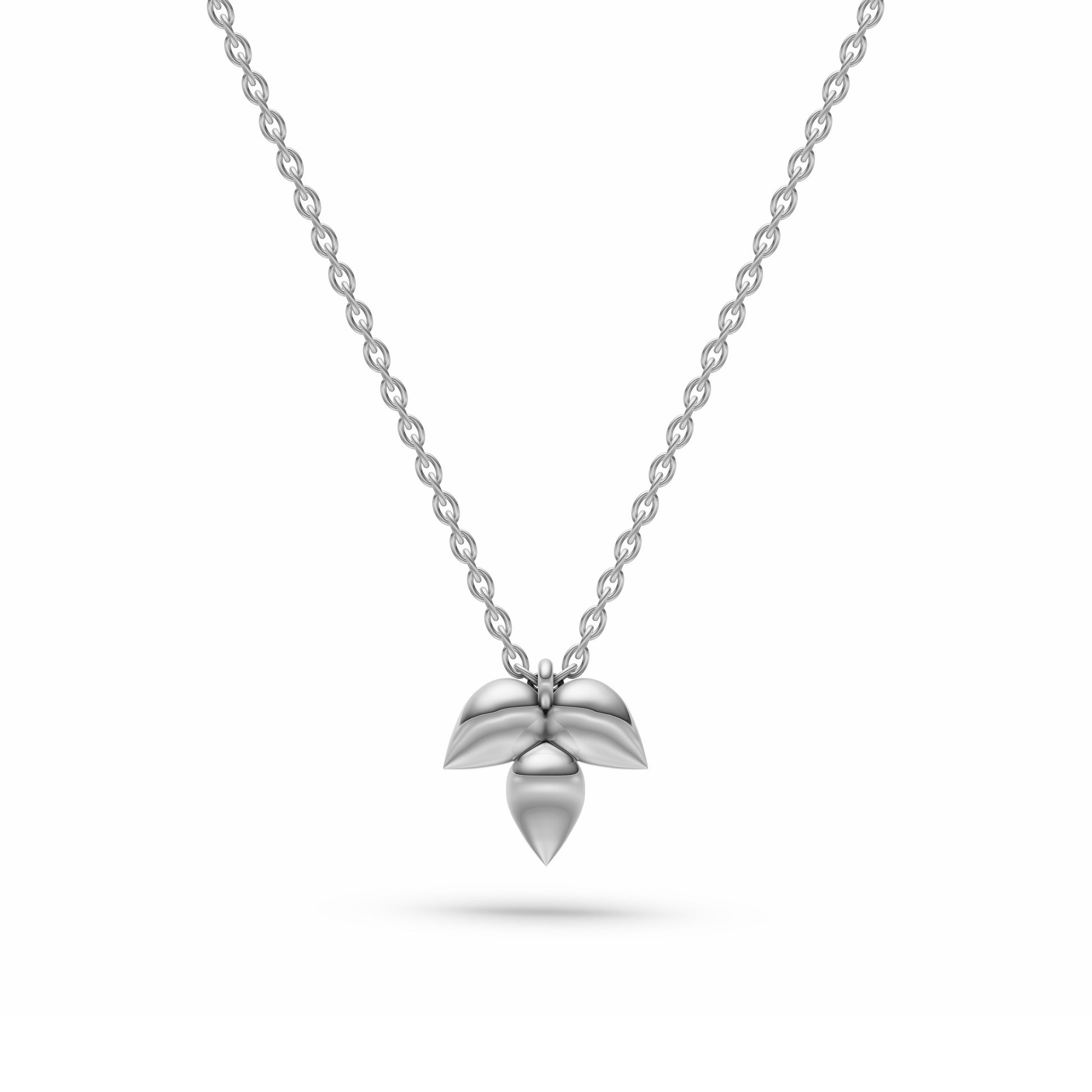 Leaf-inspired Gold Pendant in 14K Gold
