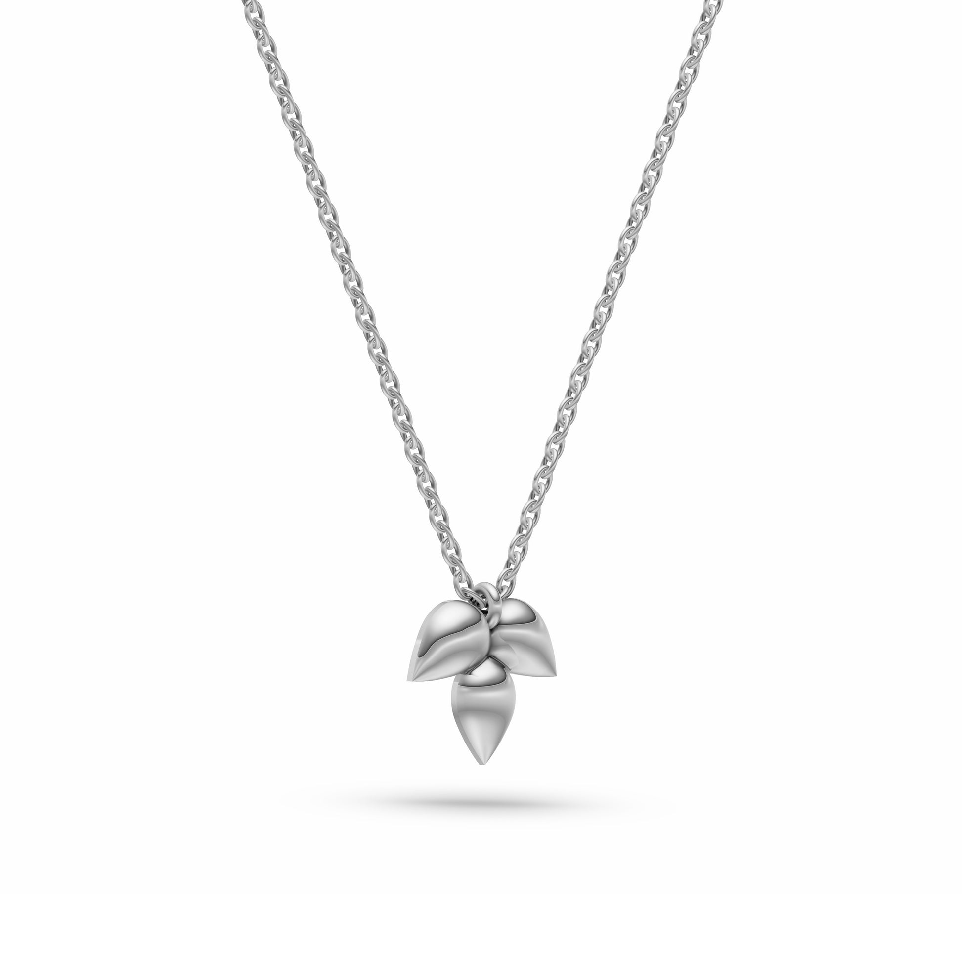 Leaf-inspired Gold Pendant in 14K Gold
