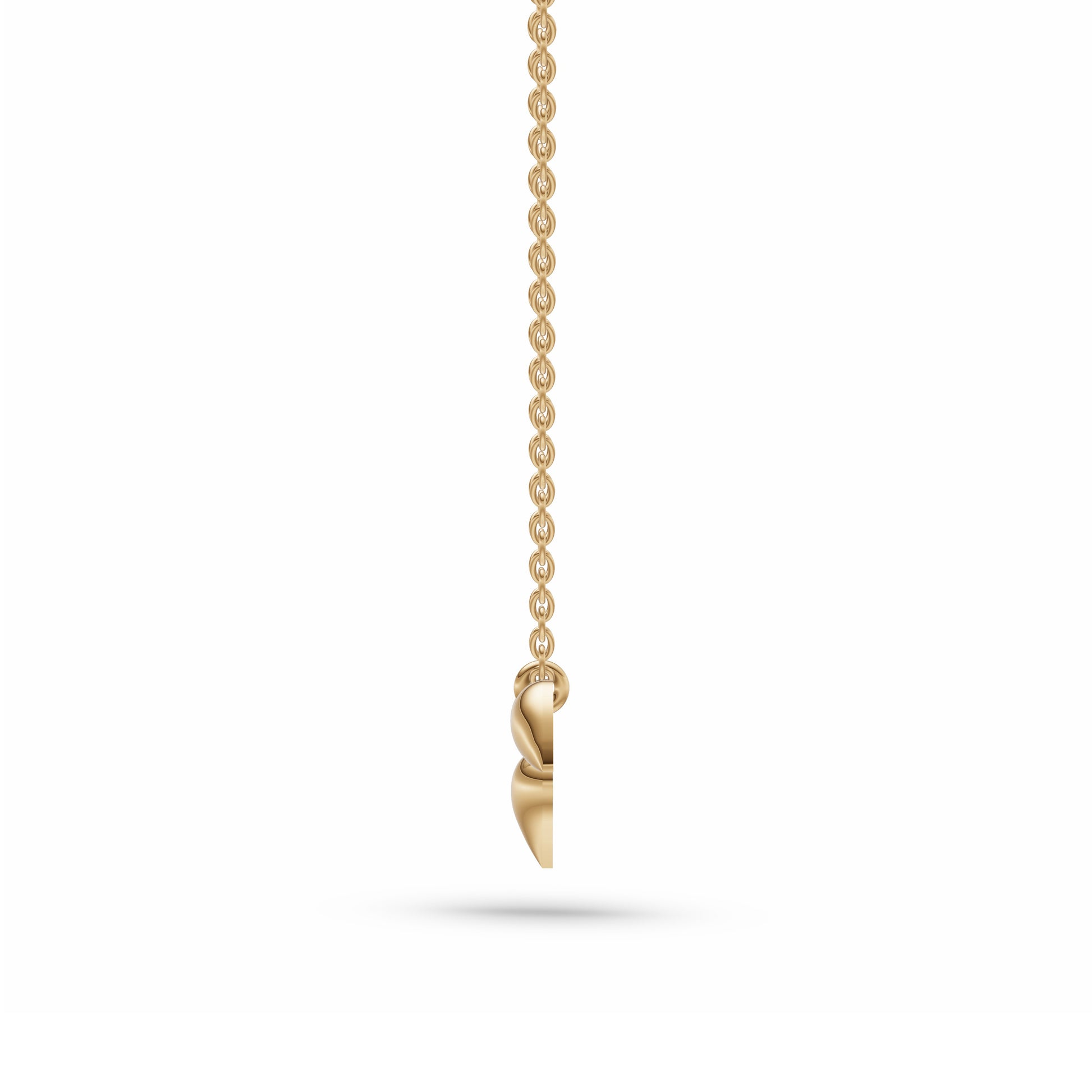 Leaf-inspired Gold Pendant in 14K Gold